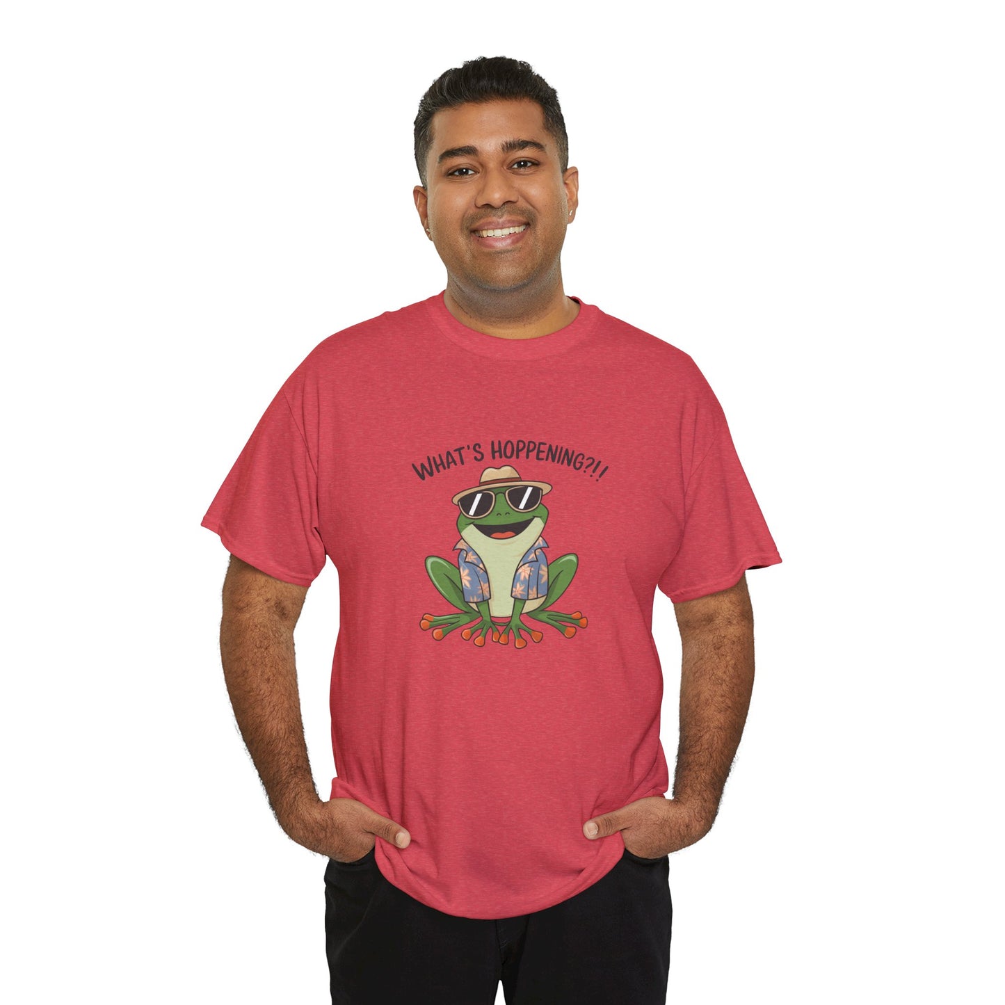 Funny Frog Shirt | What’s Hoppening T-Shirt | Cool Frog Graphic Tee | Amphibian Dad Joke Shirt | Cottagecore Animal Lover Gift