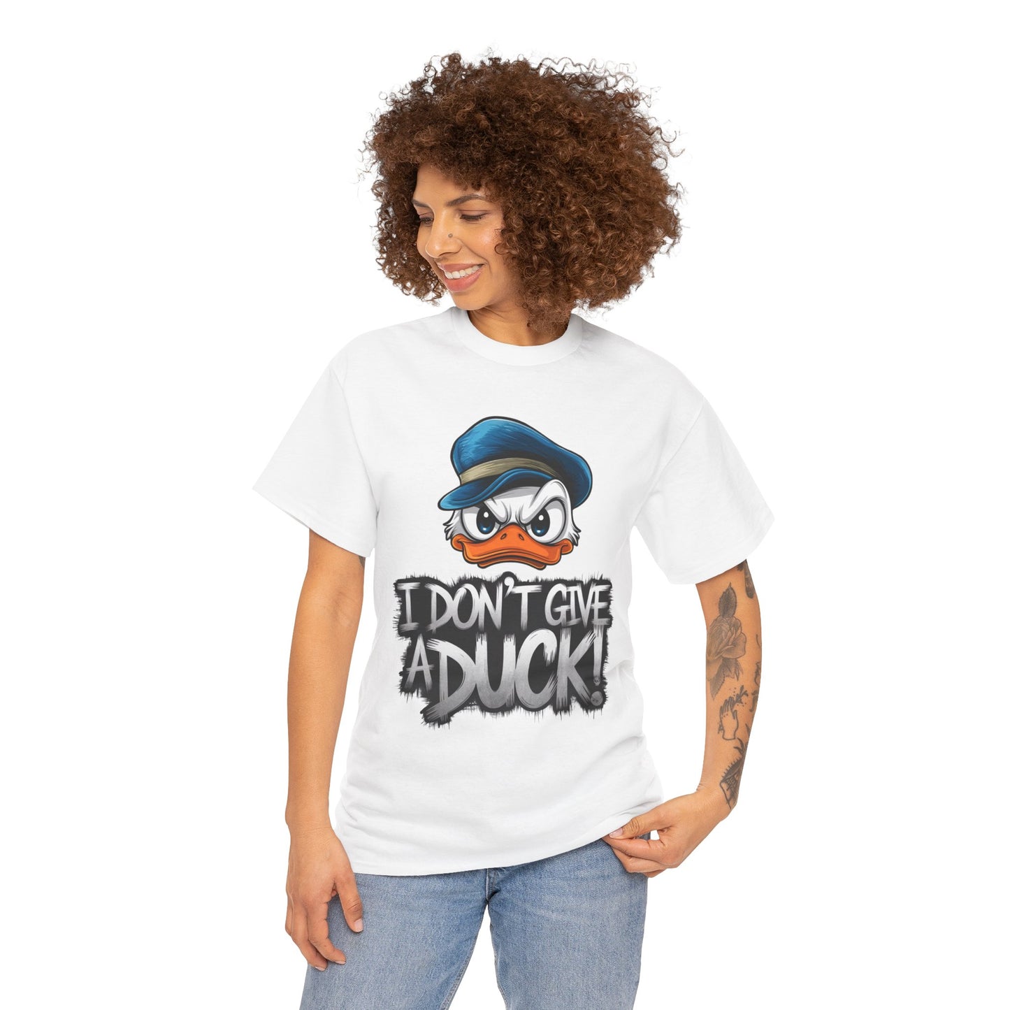 I Don’t Give a Duck Shirt – Funny Grumpy Duck Tee – Sarcastic Animal Graphic Shirt – Unisex Gift for Duck Lovers & Meme Fans