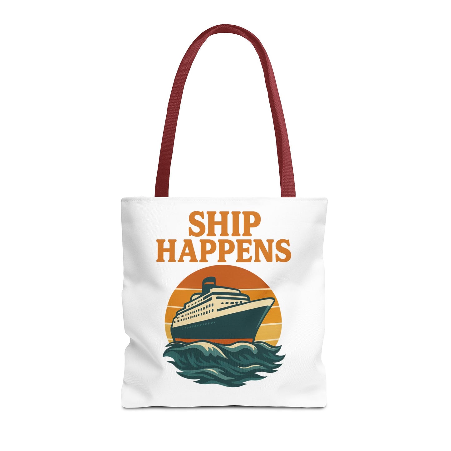 Ship Happens Tote Bag - Fun Nautical Design for Beach Lovers Cruise Bag Unique Gift for Travelers