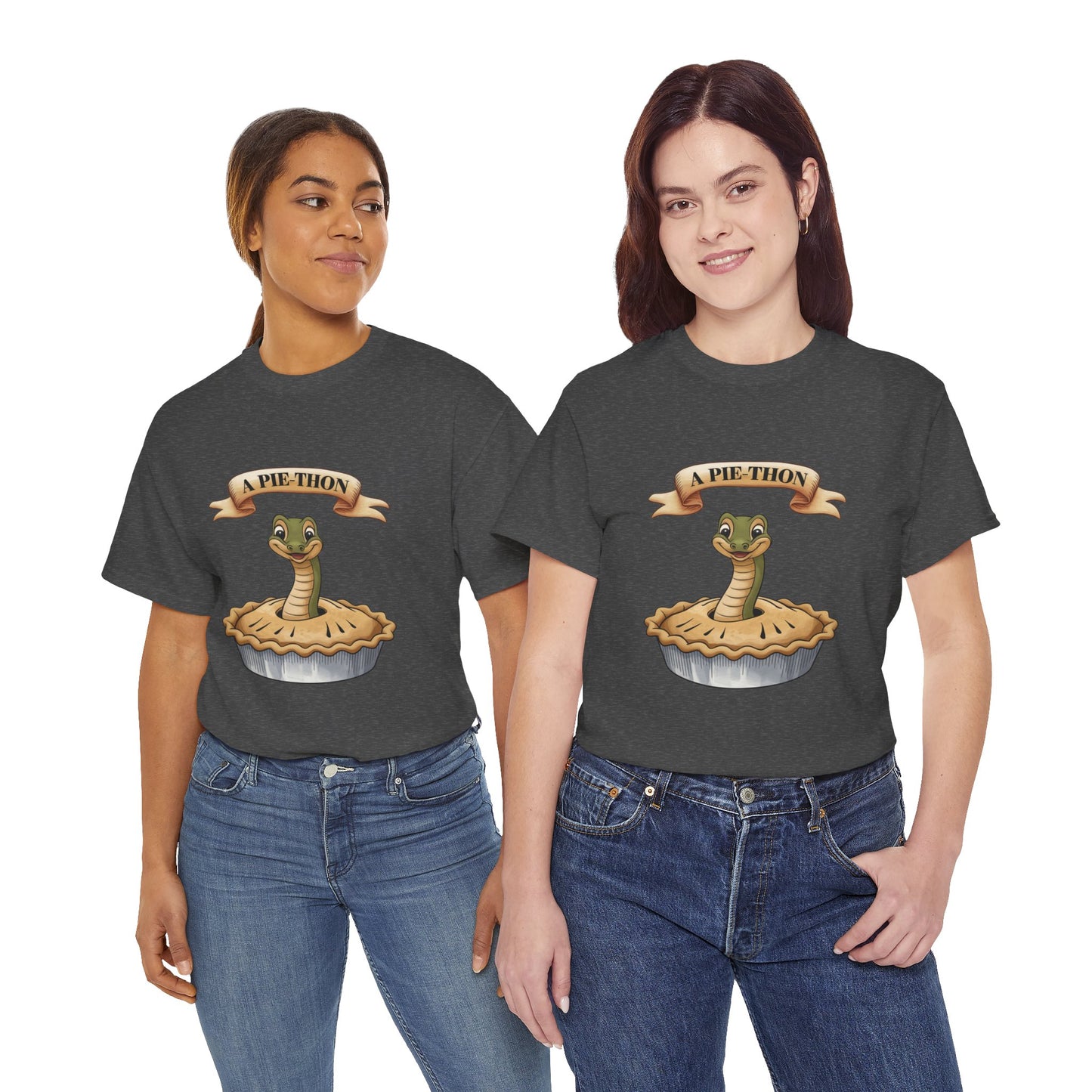 A Pie-Thon Funny Snake Pun Shirt – Cute Animal Joke T-Shirt – Quirky Graphic Tee for Pun Lovers, Reptile Fans, and Unique Gift Ideas