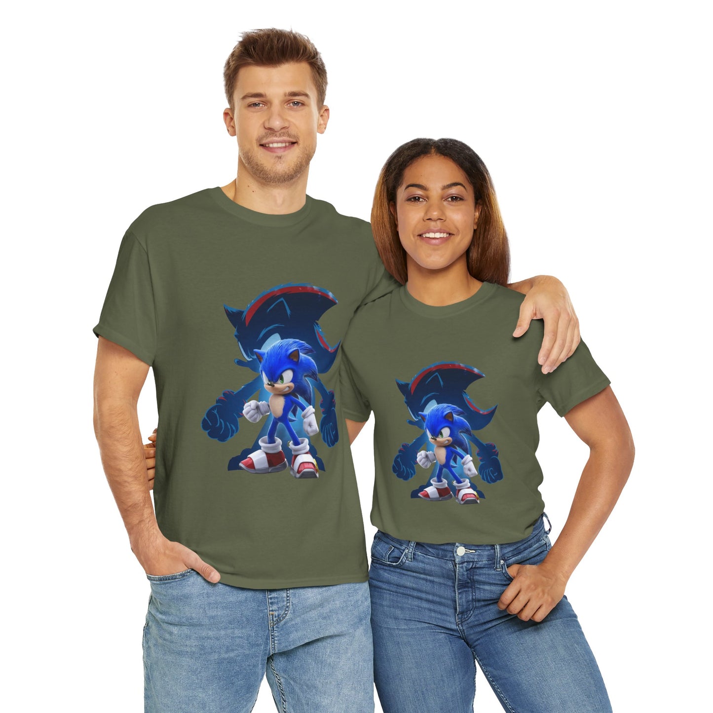 Blue Speed Hero Graphic Tee | Retro Gaming Legend T-Shirt | Fan Inspired Gamer Apparel | Cool Vintage Style Unisex Shirt for Adults & Teens
