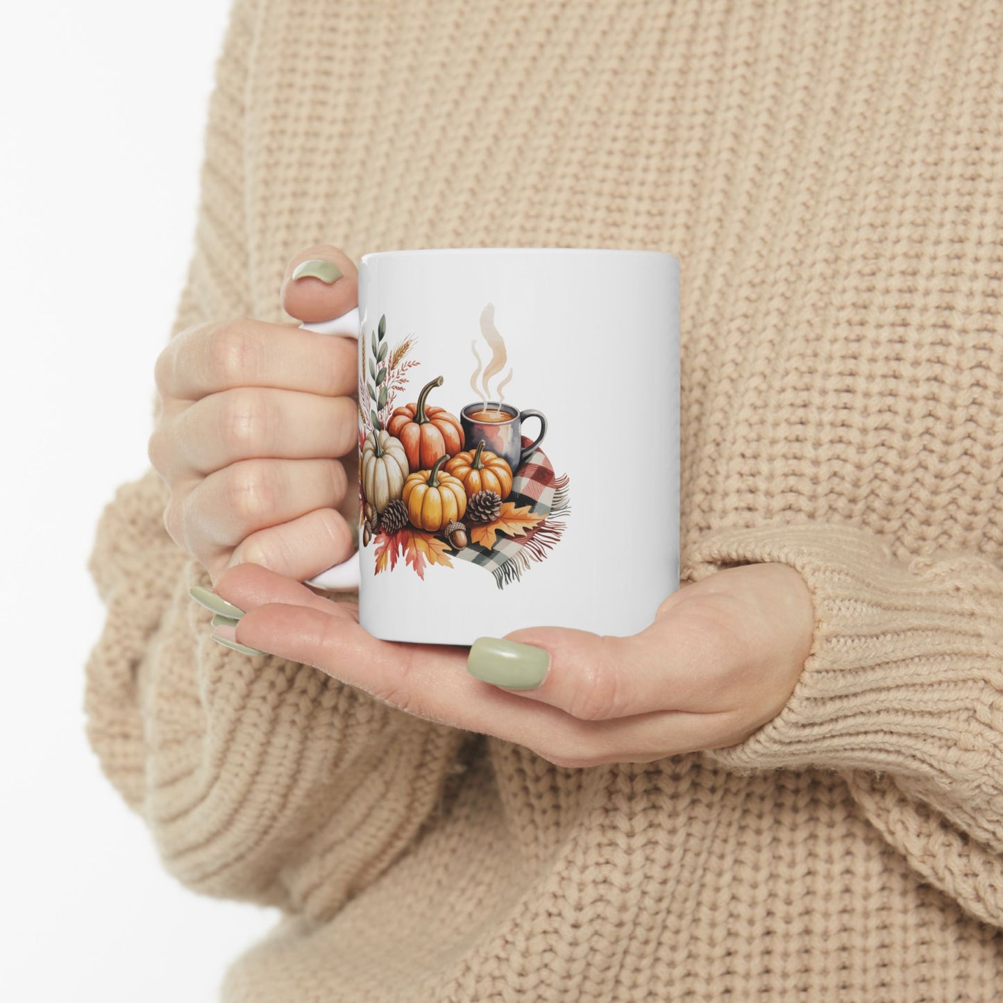 Autumn Harvest Ceramic Mug - Perfect for Fall Coffee Lovers, Pumpkin Spice, Thanksgiving, Cozy Home Decor, Gift for Friends