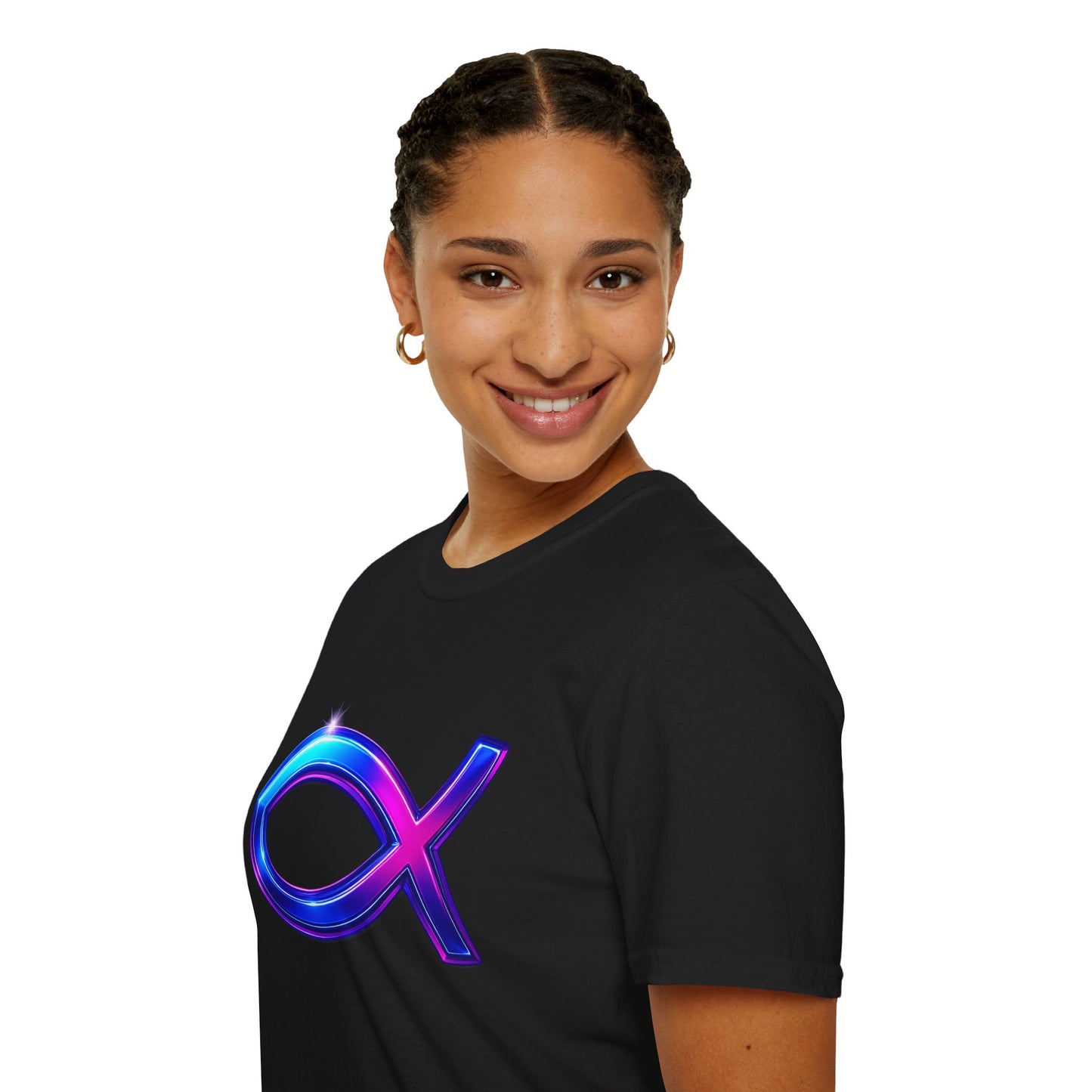 Neon Christian Fish T-Shirt, Modern Faith Tee, Ichthys Jesus Shirt, Spiritual Gift For Men And Women, Glow Cross Symbol Graphic Tee
