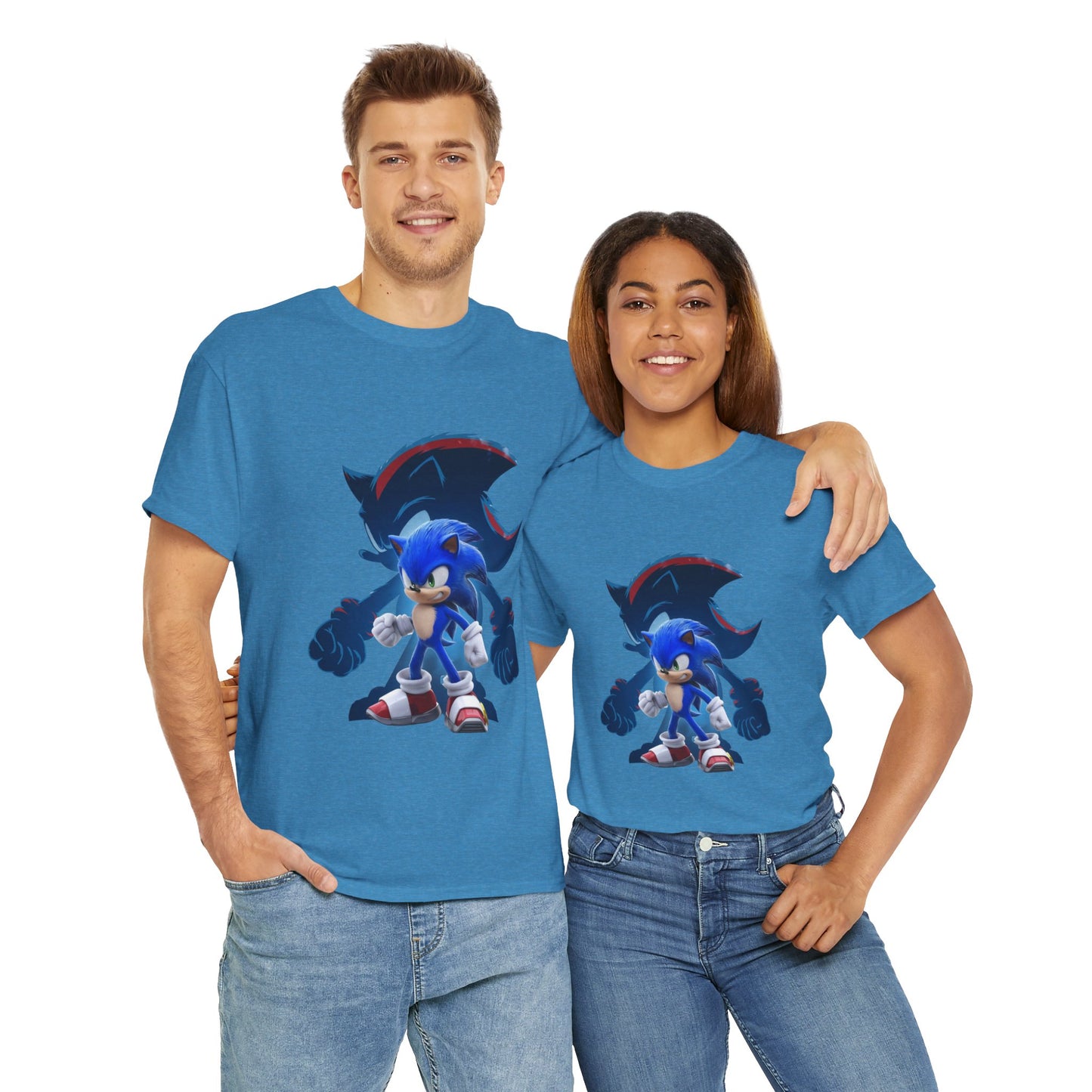 Blue Speed Hero Graphic Tee | Retro Gaming Legend T-Shirt | Fan Inspired Gamer Apparel | Cool Vintage Style Unisex Shirt for Adults & Teens
