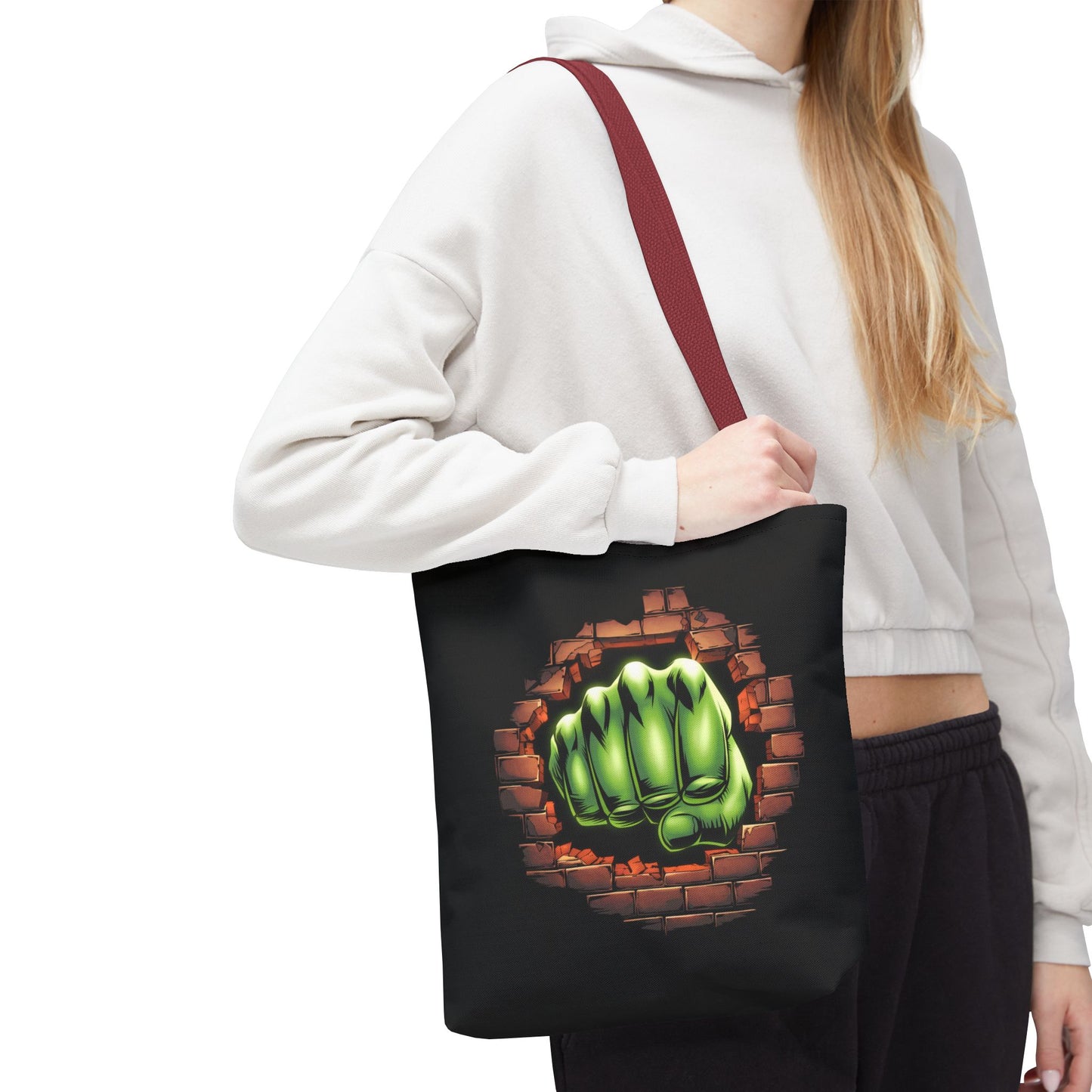 Green Fist Tote Bag, Comic Book Bag, Geeky Gift, Tote for Geeks, Reusable Bag