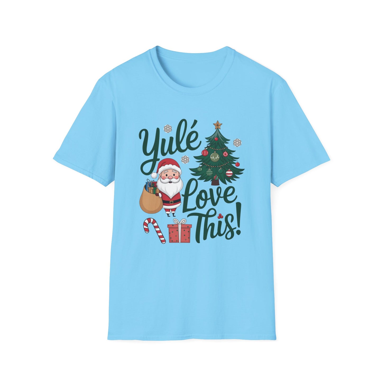 Christmas Santa Yule Love This Unisex T-Shirt, Gift Present Holiday Tee, Softstyle Top, Festive Santa Tree Tee, Christmas Shirt