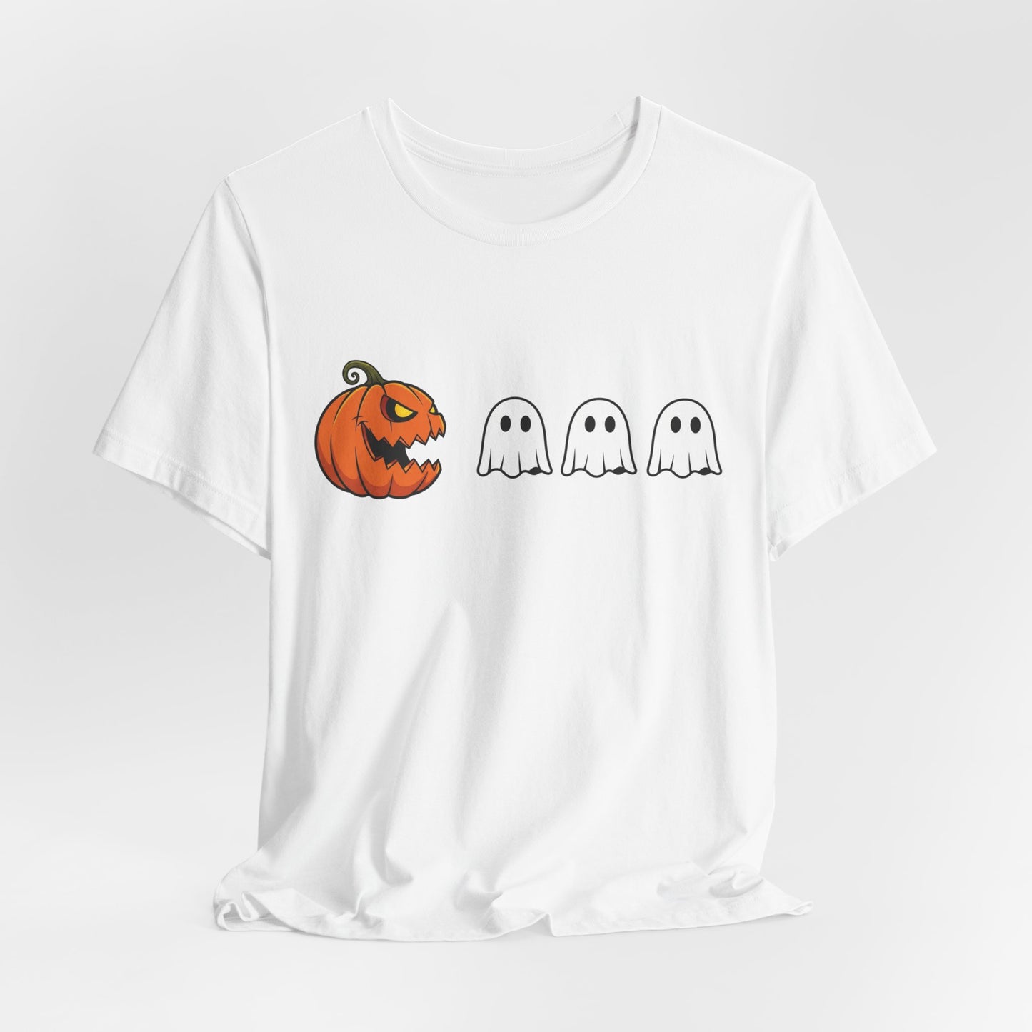 Pumpkin Pac-Man Shirt, Halloween Arcade Tee, Pumpkin Chase Ghosts Tee, Retro Gaming Halloween, Spooky Season Shirt, Vintage Game Pumpkin Top