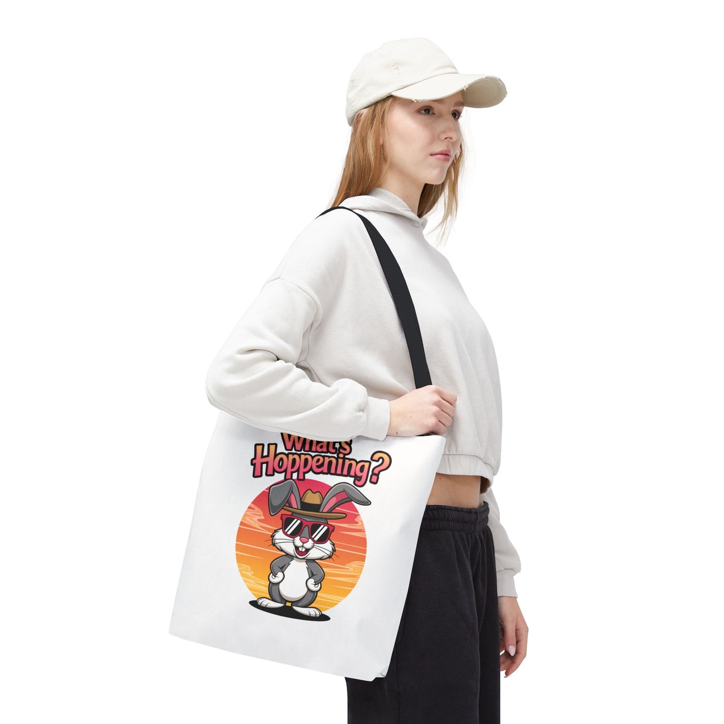Bunny Tote Bag - 'What's Hoppening'