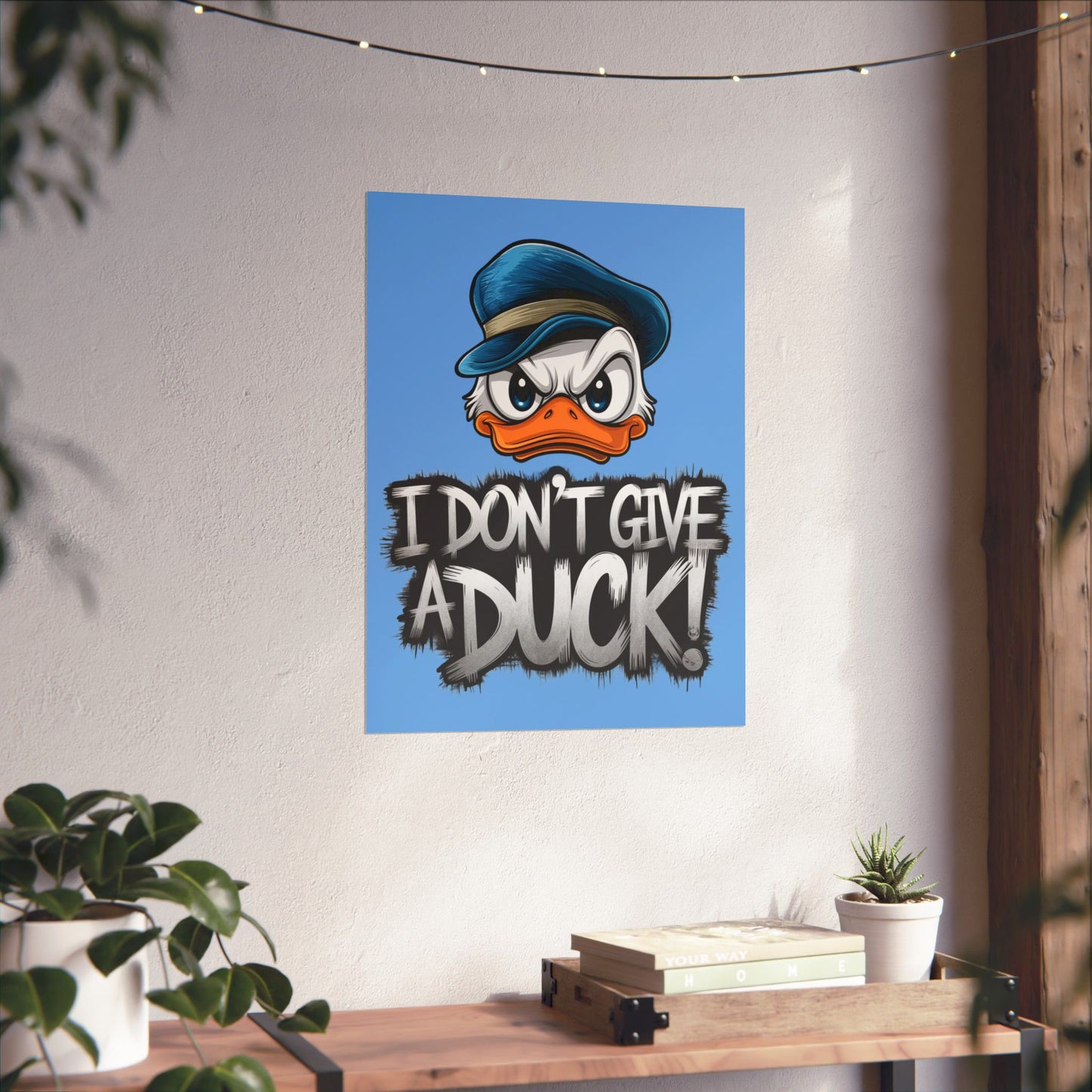 I Don't Give a Duck Angry Duck Poster