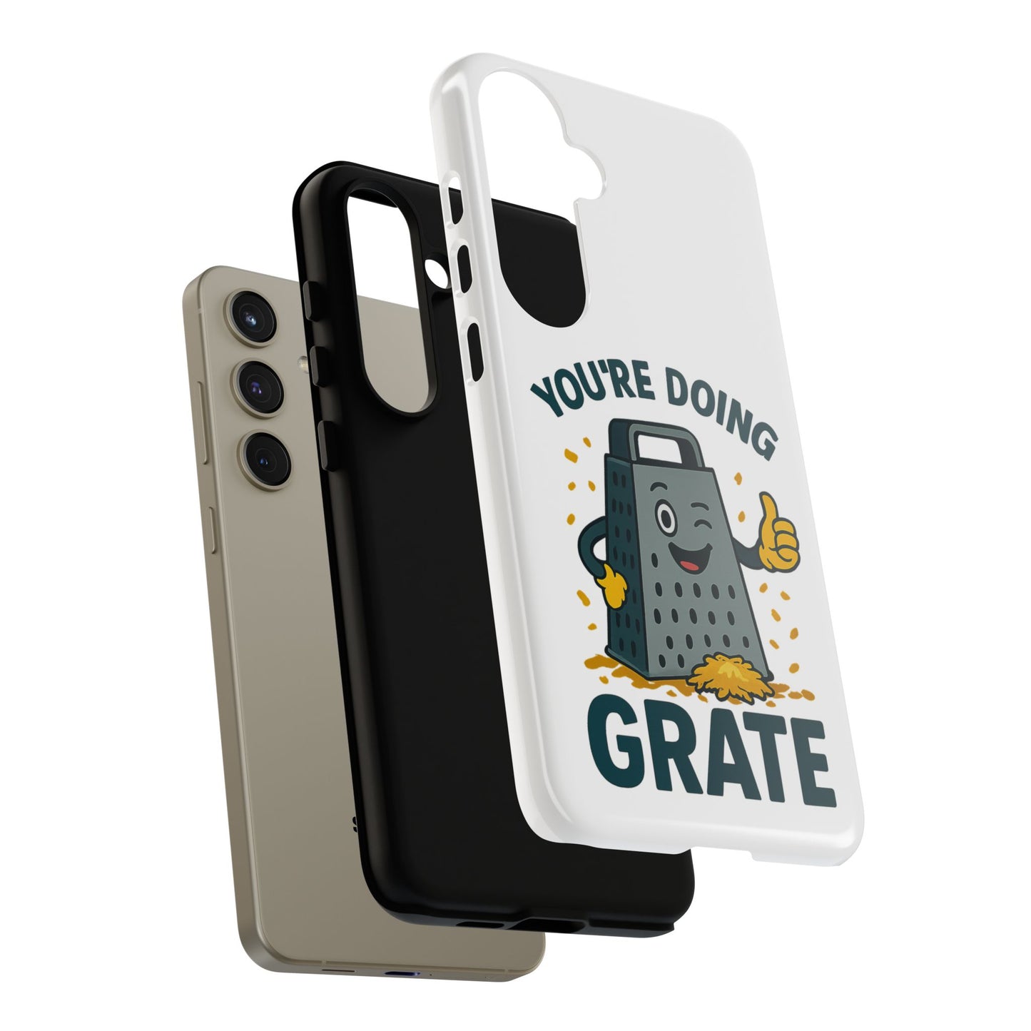 Samsung Tough Case - 'You're Doing Grate' Cheese Grater Design Phone Case for Chefs Foodie Accessory