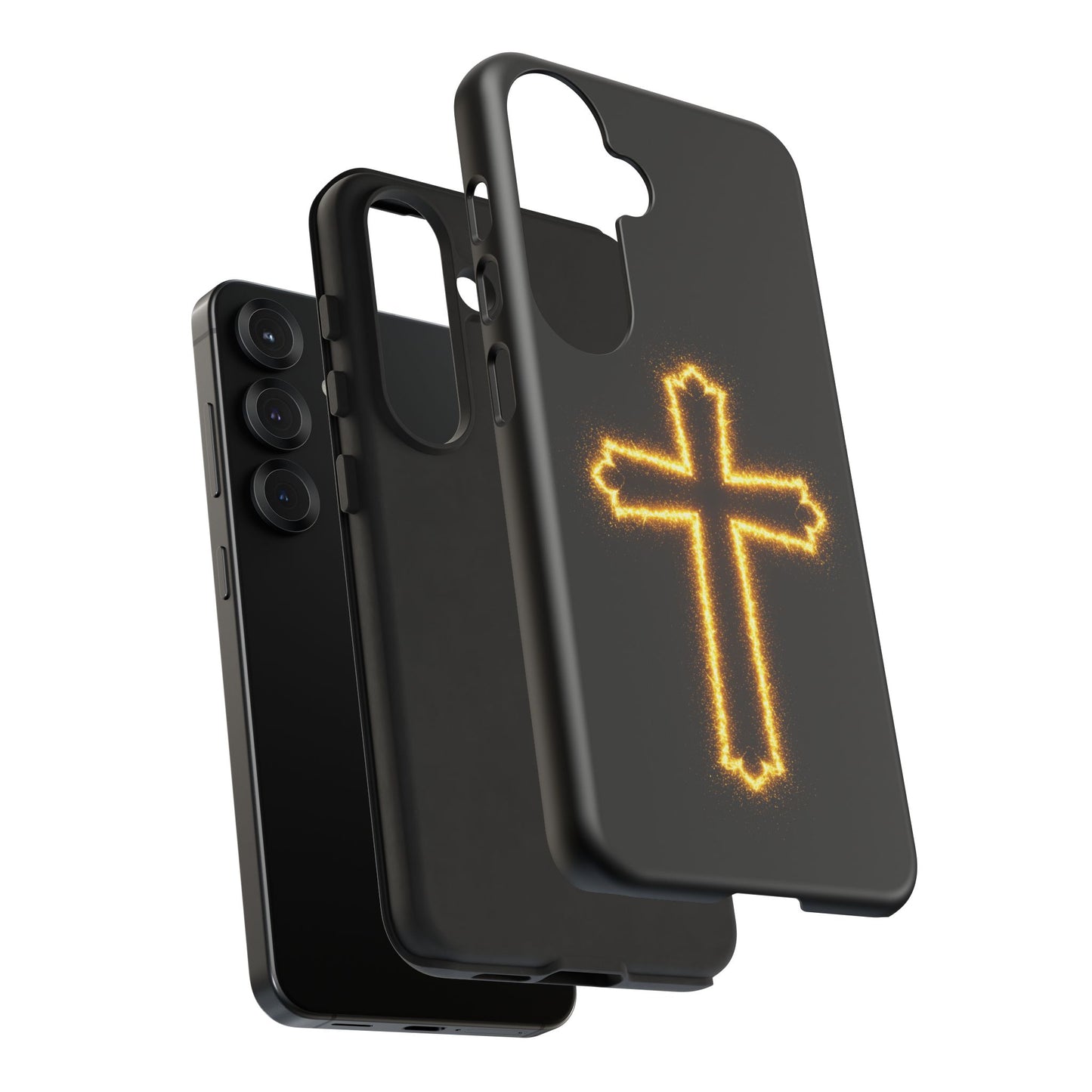 Glow-in-the-Dark Cross Samsung Phone Case - Tough Samsung Cases for Faithful Protection
