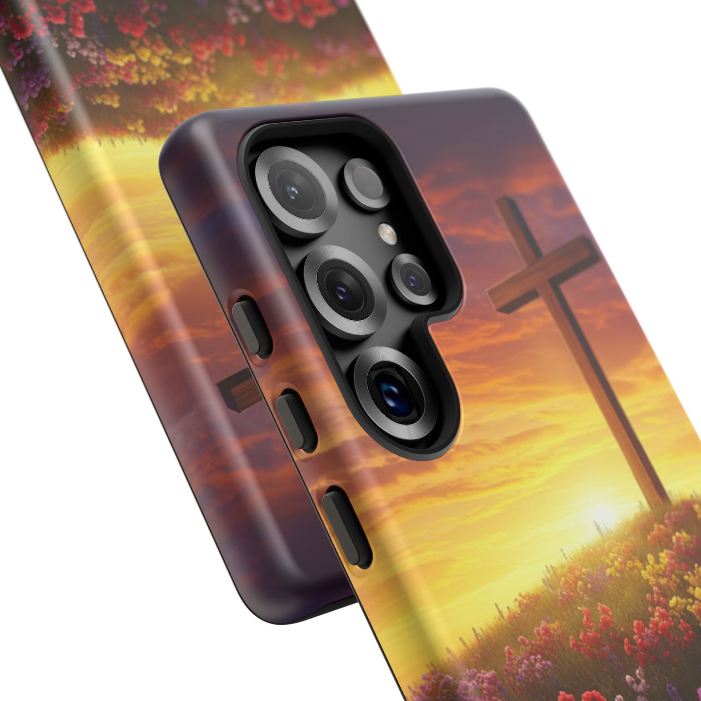 Samsung Phone Case Cross on a Hill Painting Christian Phone Case Cross Samsung Case