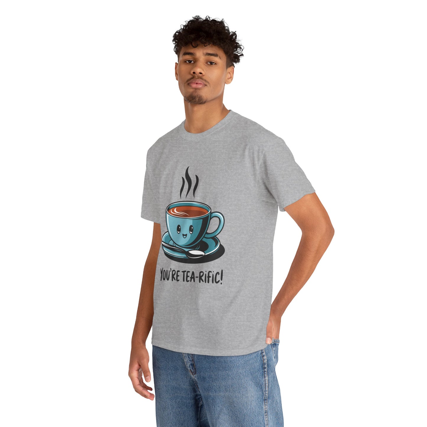 You’re Tea-Rific! Cute Tea Pun T-Shirt for Tea Lovers - Funny Gift, Kawaii Cup Graphic Tee - Unisex Soft Cotton Shirt
