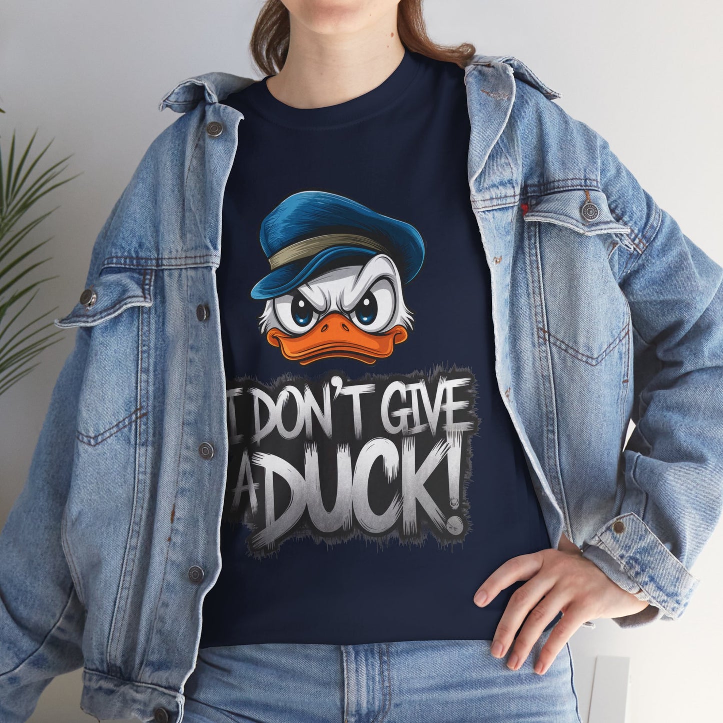 I Don’t Give a Duck Shirt – Funny Grumpy Duck Tee – Sarcastic Animal Graphic Shirt – Unisex Gift for Duck Lovers & Meme Fans