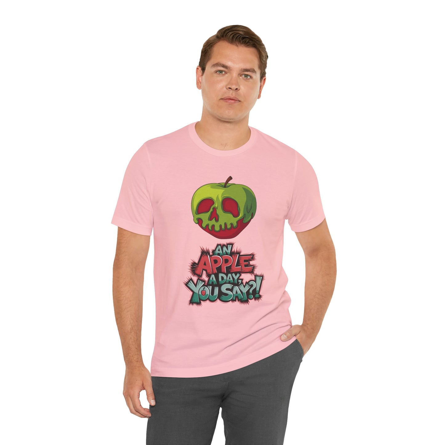 Funny Apple Skull Shirt – An Apple A Day You Say? – Grunge Fruit Tee – Y2K Nostalgia T‑Shirt – Gift for Fruit Lovers