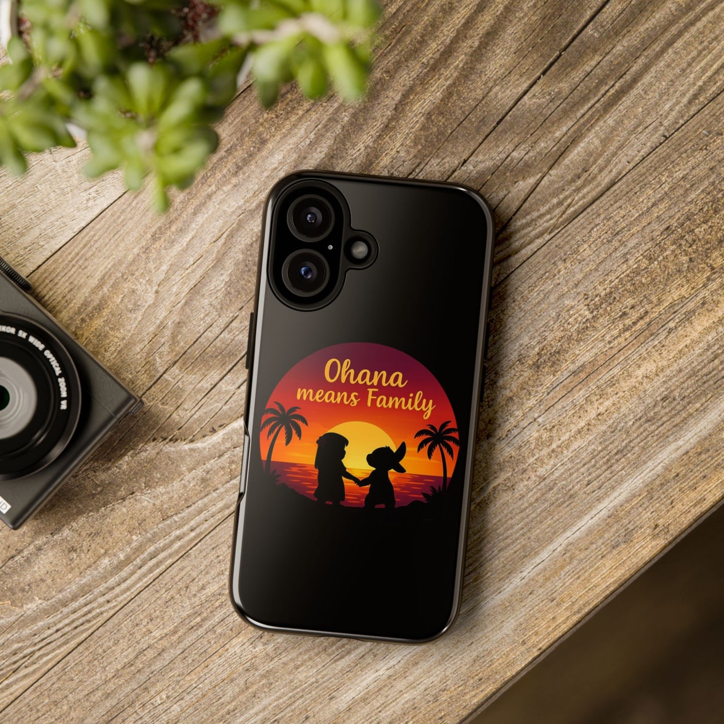 Ohana Means Family iPhone Case ā Lilo and Stitch-Inspired Cover ā Cute Tropical Gift ā Protective iPhone Case