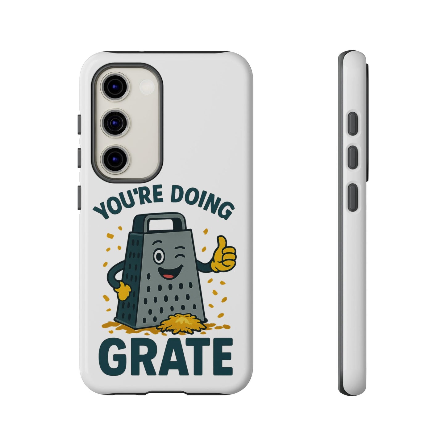 Samsung Tough Case - 'You're Doing Grate' Cheese Grater Design Phone Case for Chefs Foodie Accessory