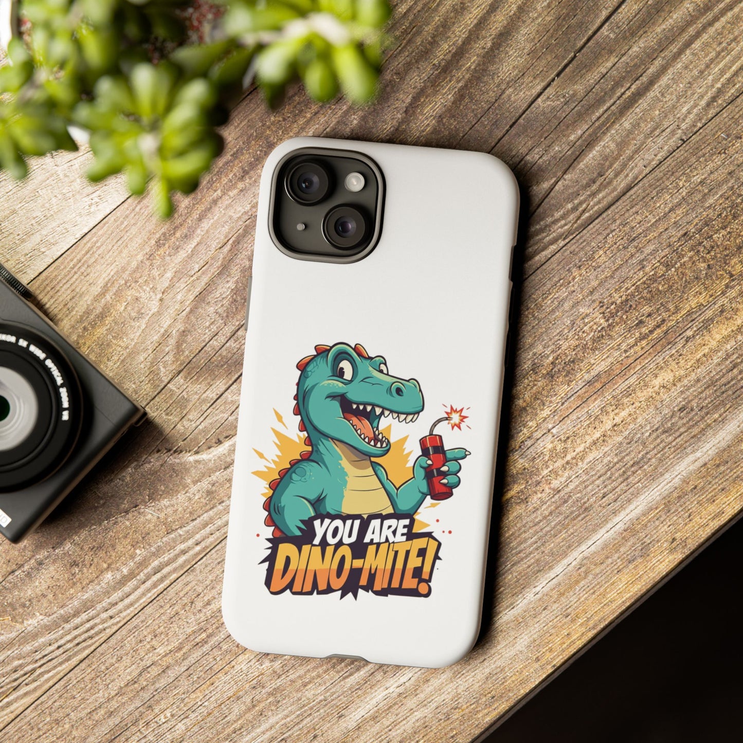 iPhone Case - Dino-Mite Pun Design
