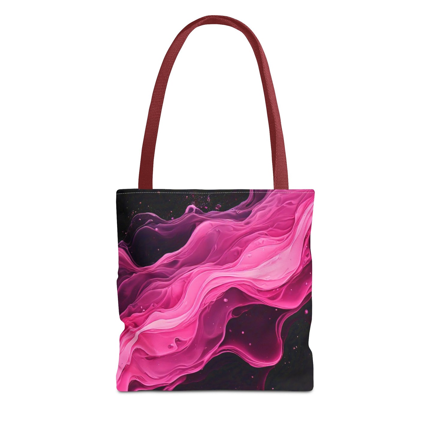 Pink Abstract Tote Bag | Bold Magenta Swirl Art Print Tote | Abstract Expressionism Carryall | Statement Shopper | Canvas Tote Bag