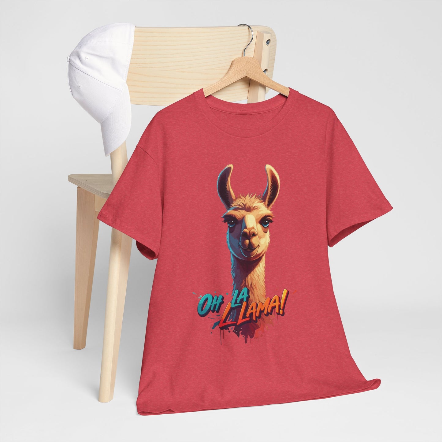 Oh la Llama Graphic Tee | Fun Llama T-Shirt, Cute Animal Lover Shirt, Llama Lover Gift, Quirky Party Tee, Trending Llama Fashion