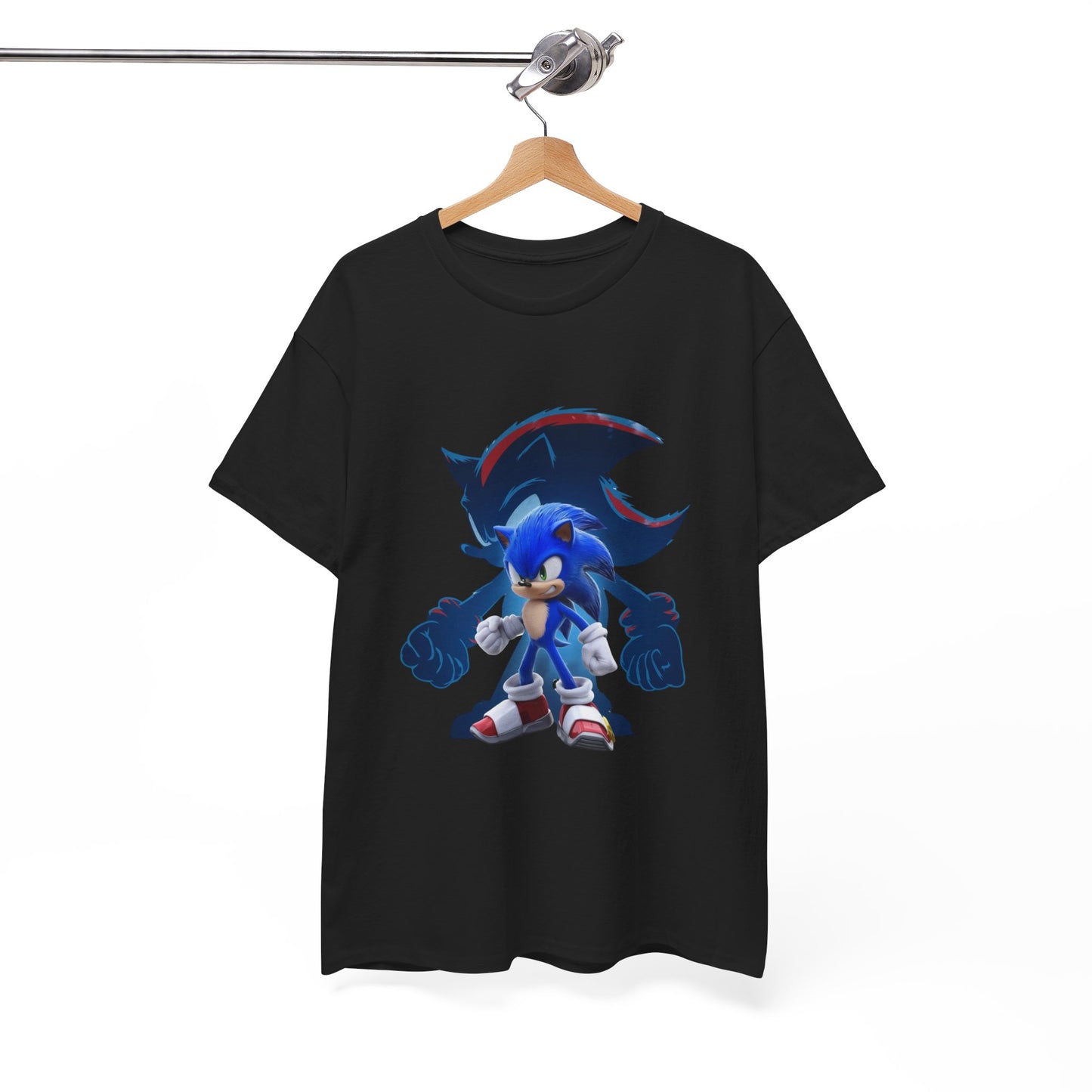 Blue Speed Hero Graphic Tee | Retro Gaming Legend T-Shirt | Fan Inspired Gamer Apparel | Cool Vintage Style Unisex Shirt for Adults & Teens