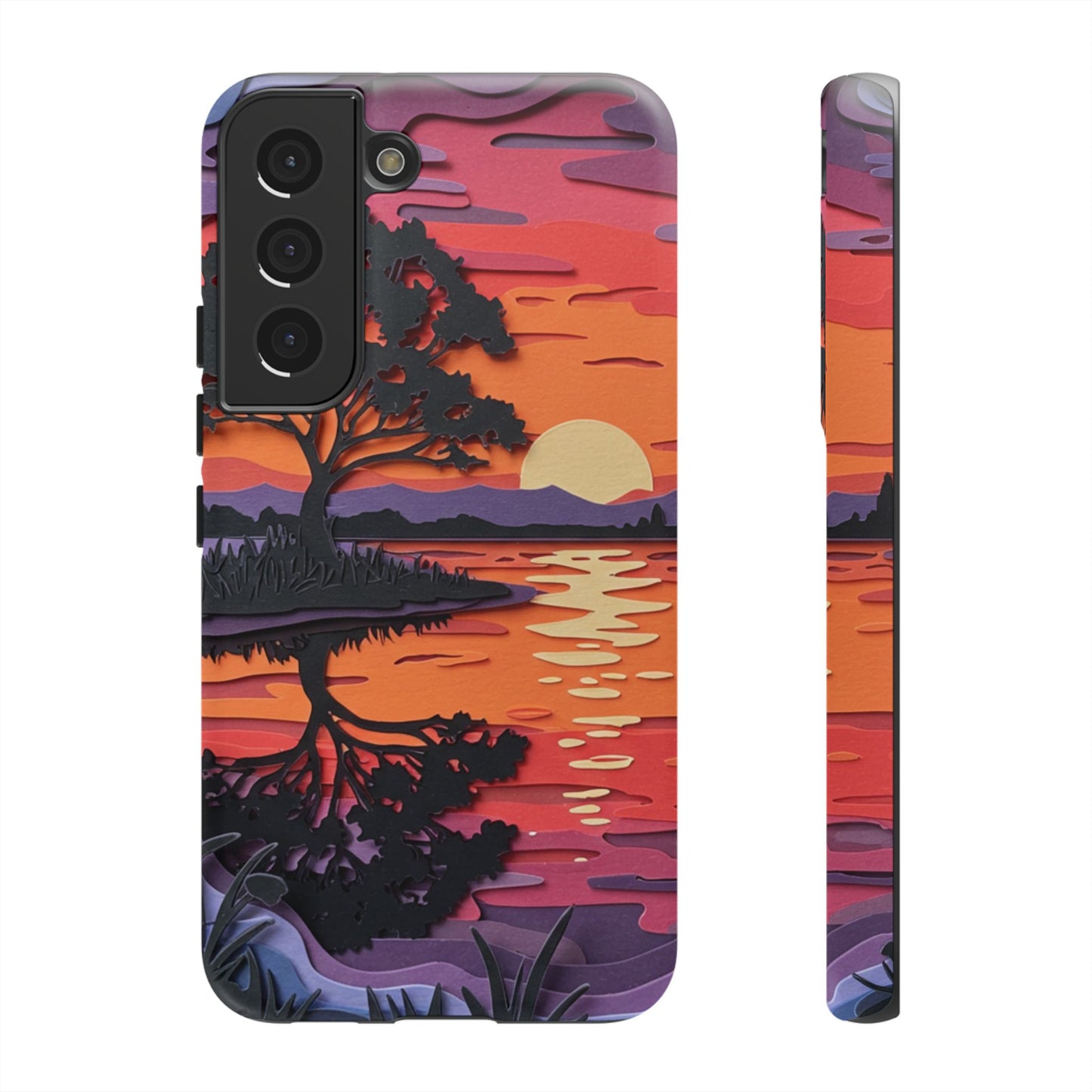 Samsung Galaxy Case - Colorful Paper Art Sunset