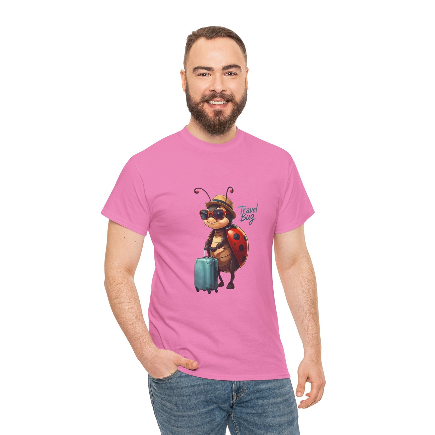Travel Bug T-Shirt – Cute Ladybug Travel Tee | Funny Wanderlust Shirt for Travel Lovers | Unisex Graphic Tee Gift for Adventurers