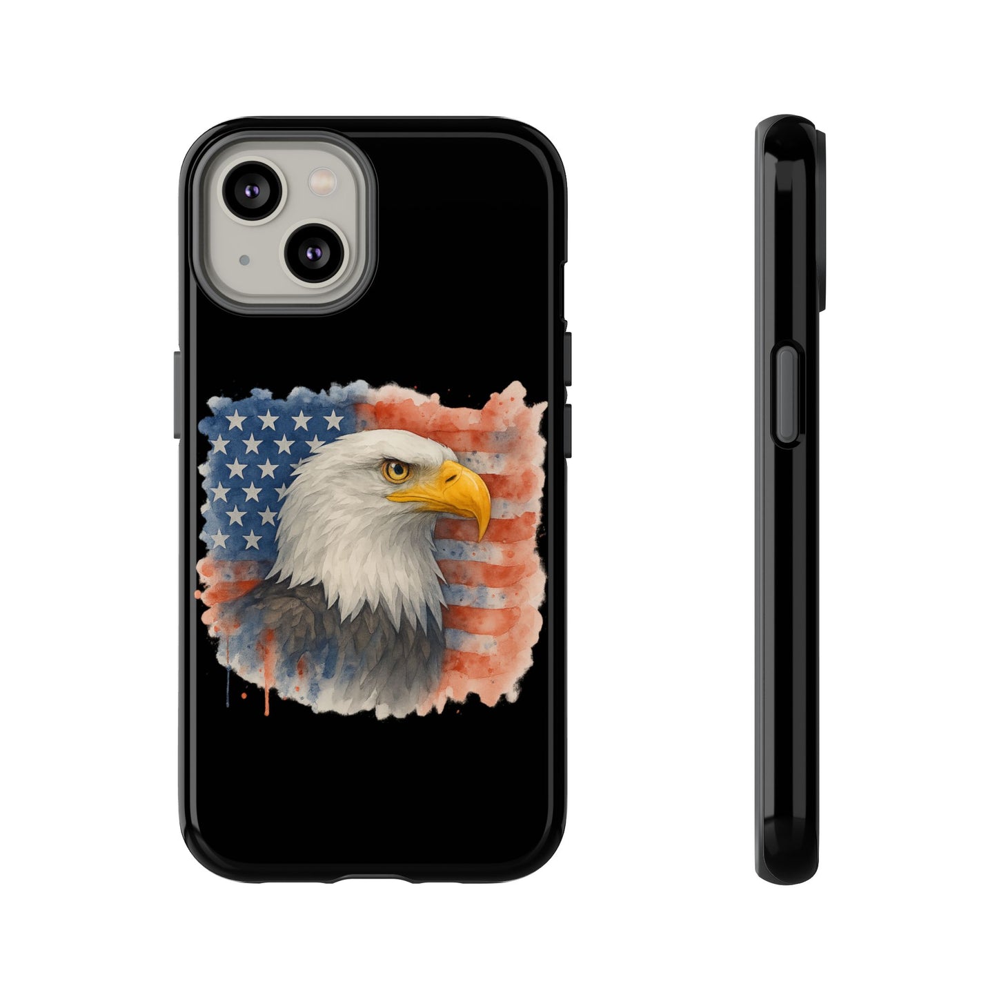 Patriotic Eagle Phone Case for iPhone - Tough Cases with American Flag Design 4th of July Case Memorial Day Veteran's Day