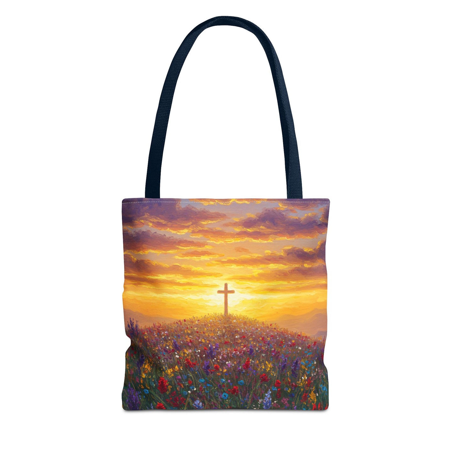 Cross Painted Tote Bag Christian Bag Inspirational Tote Spiritual Bag Religious Tote Bag