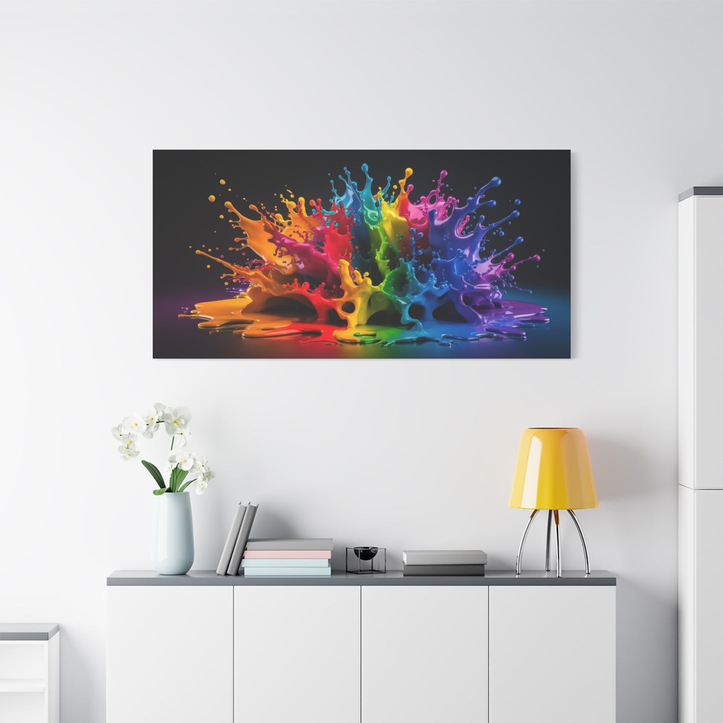 Chromatic Burst - Vibrant Abstract Canvas Art