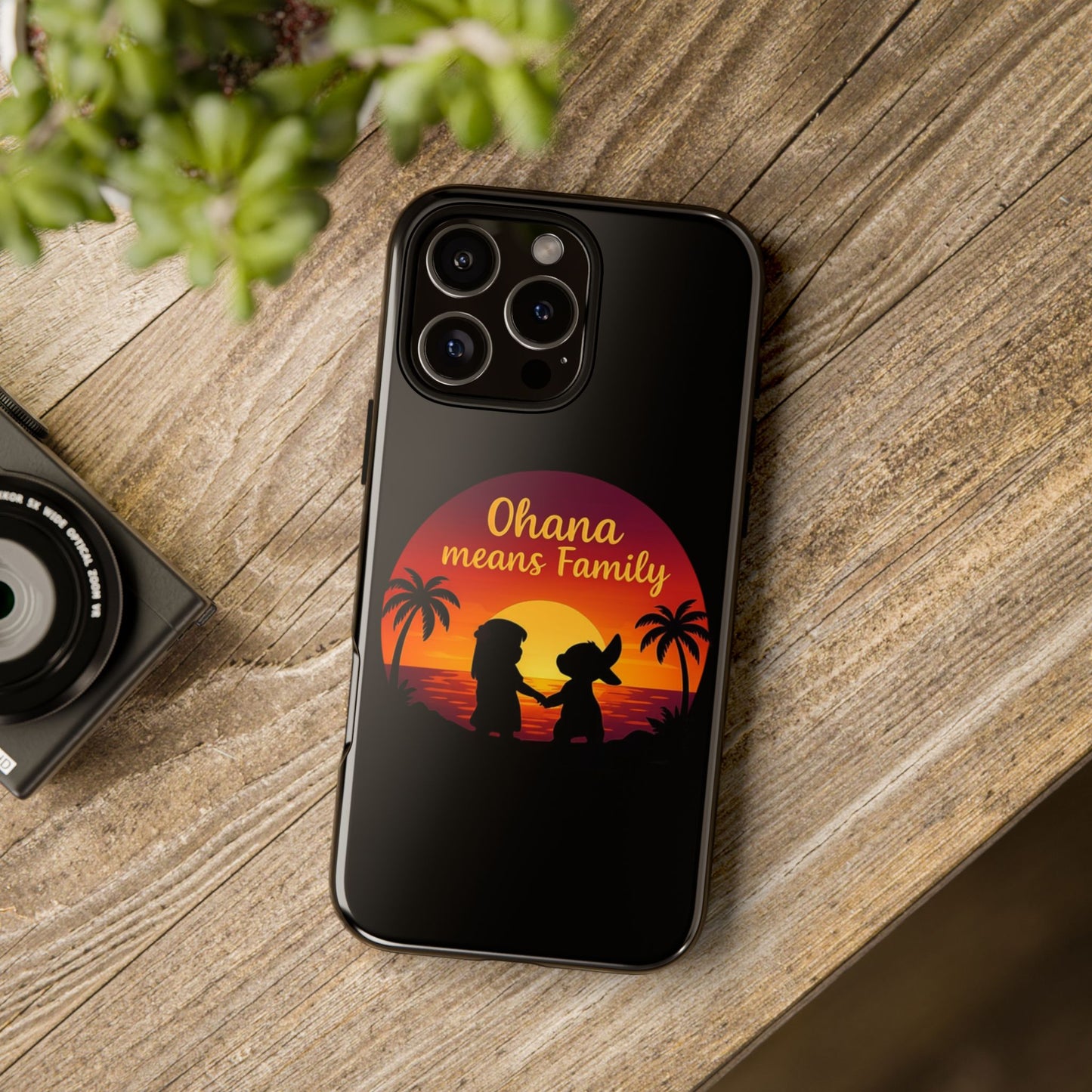Ohana Means Family iPhone Case ā Lilo and Stitch-Inspired Cover ā Cute Tropical Gift ā Protective iPhone Case