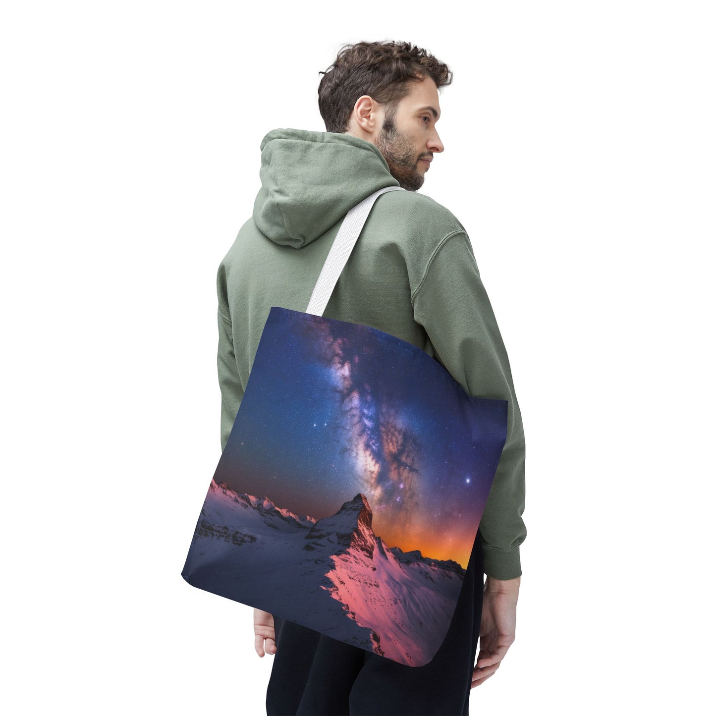 Stunning Mountain Galaxy Tote Bag - Nature Lover's Eco-Friendly Bag