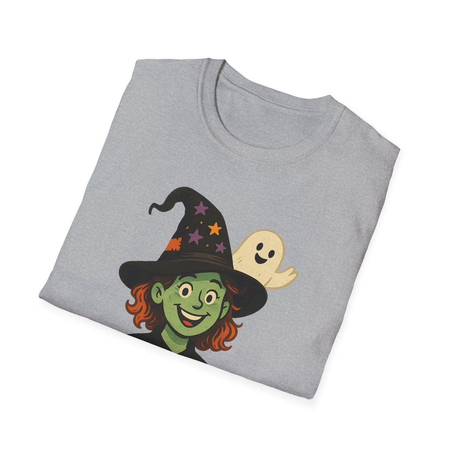 Witch Way to the Boos Halloween Shirt | Cute Witch and Ghost T-Shirt | Spooky Season Graphic Tee | Funny Halloween Costume Top