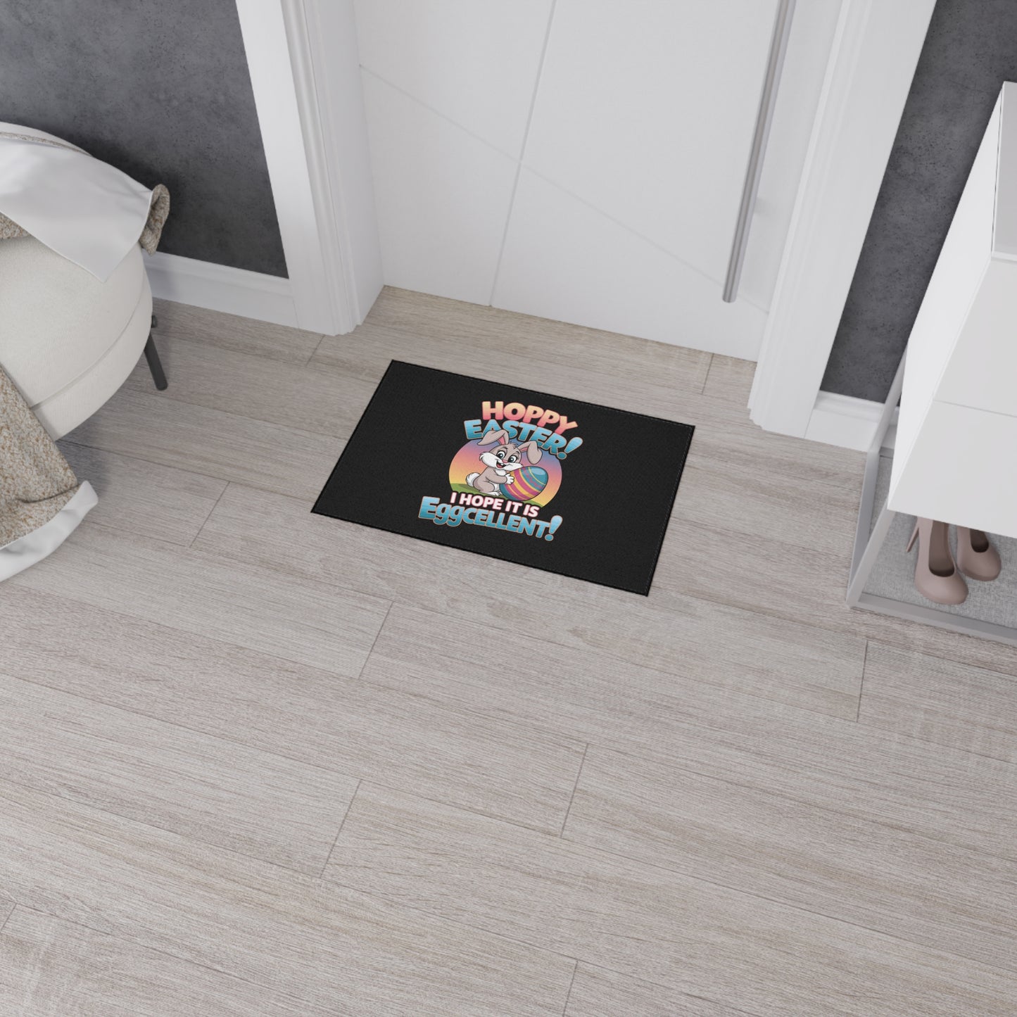 Easter Themed Heavy Duty Floor Mat Easter Bunny Mat Easter Decor Easter Bunny Door Mat