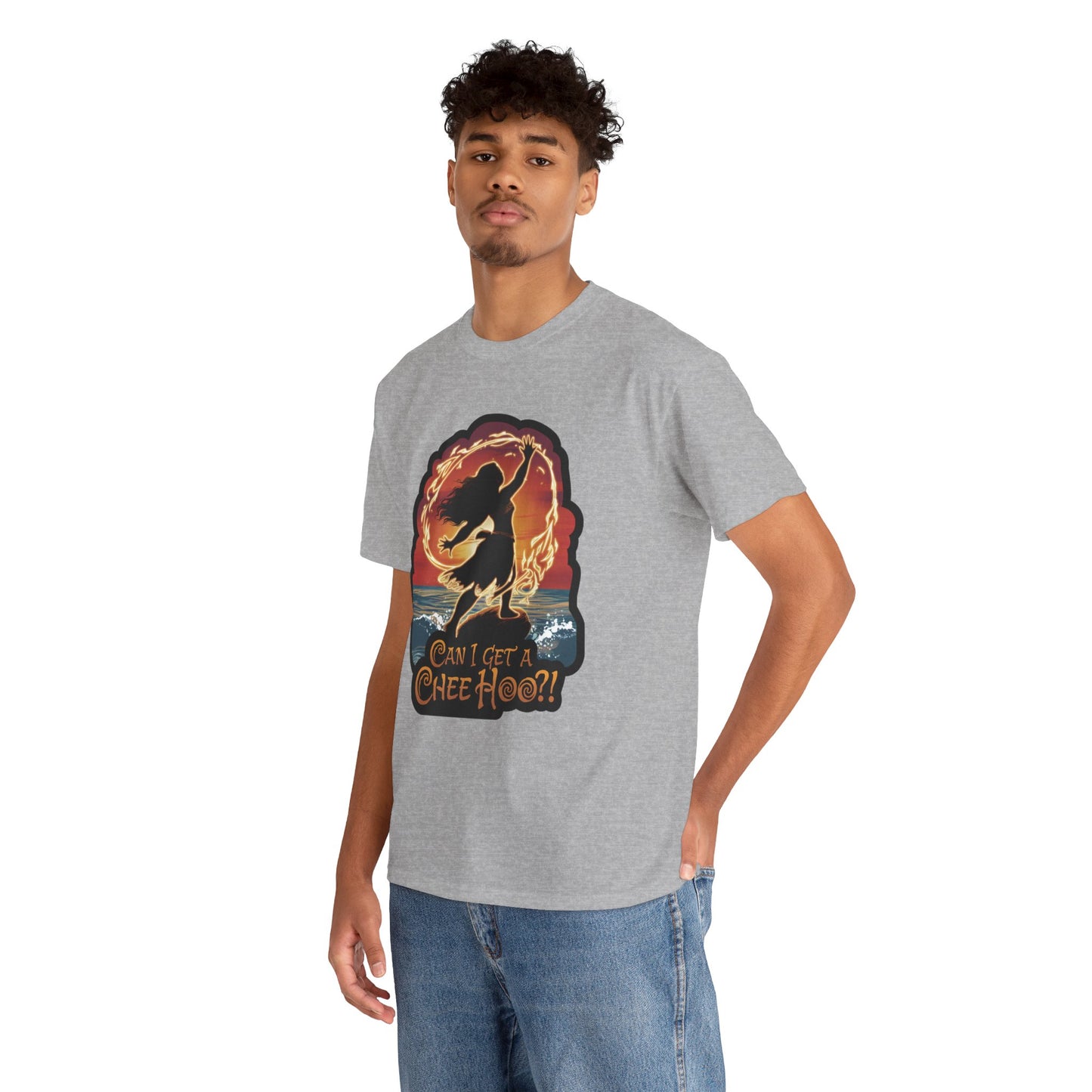 Can I Get a Chee Hoo Shirt – Hawaiian Island Vibes Tee – Hula Dancer Sunset Graphic T-Shirt – Polynesian Luau Party Unisex Top