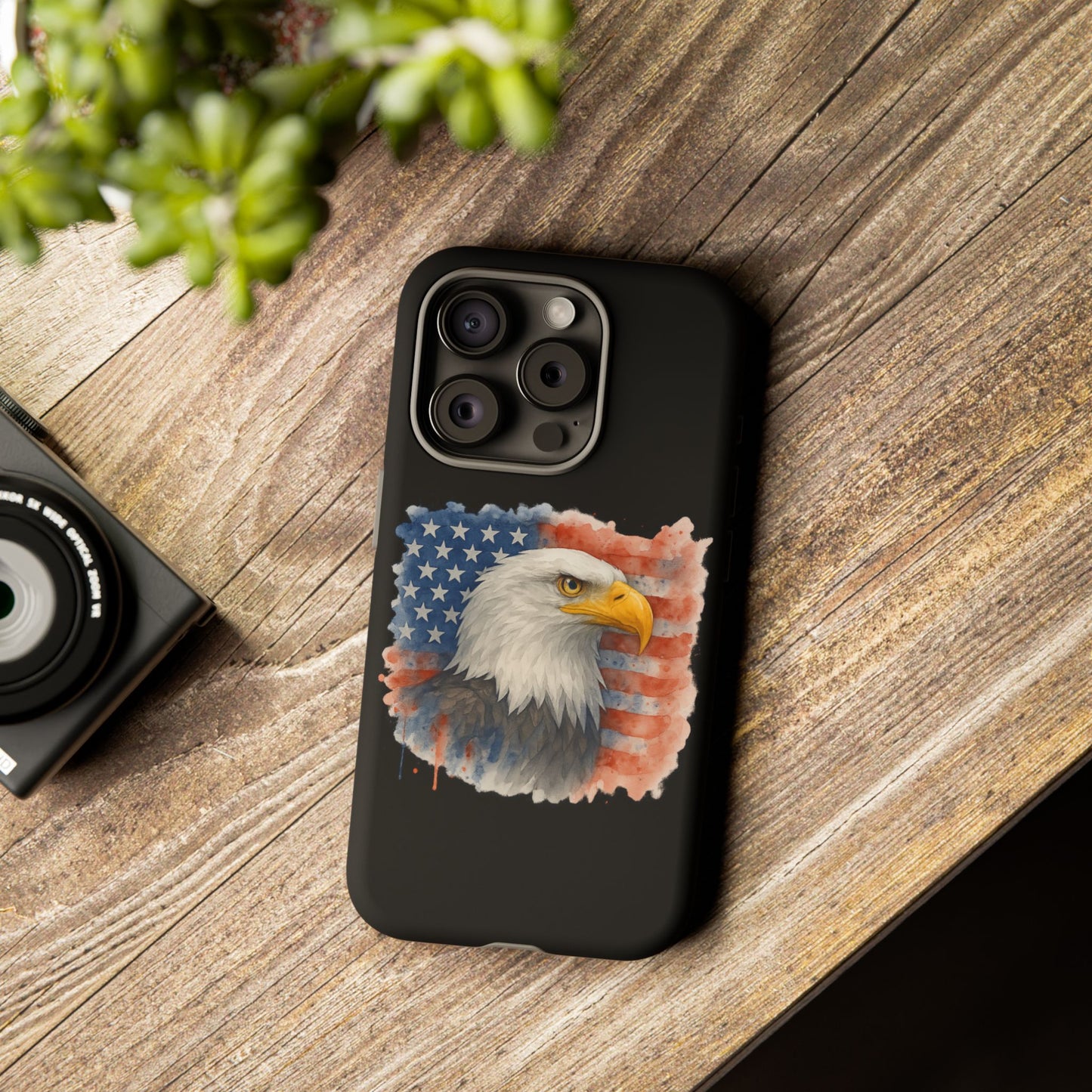 Patriotic Eagle Phone Case for iPhone - Tough Cases with American Flag Design 4th of July Case Memorial Day Veteran's Day