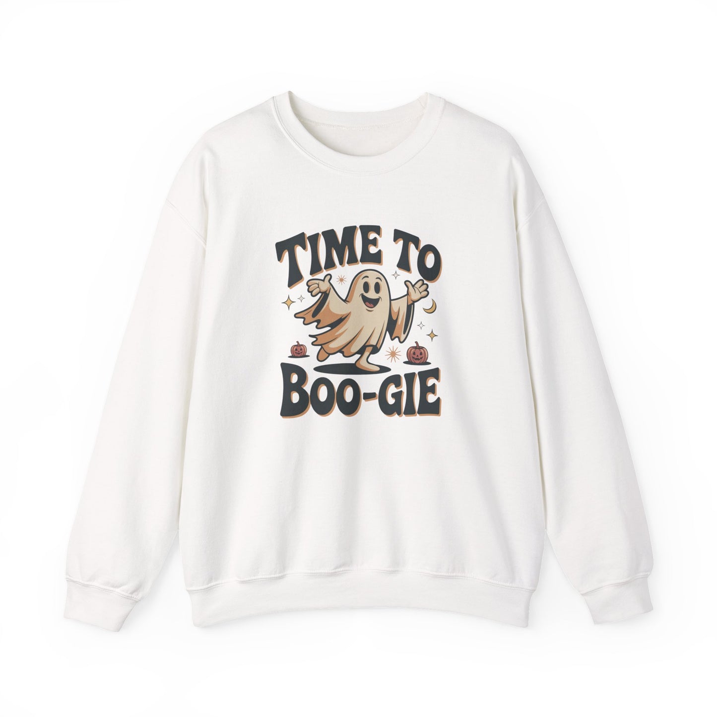Time to Boo-gie Sweatshirt, Cute Ghost Halloween Crewneck, Spooky Sayings Graphic Pullover, Boo-gie Ghost Sweater, Fall Spooky Season Outfit