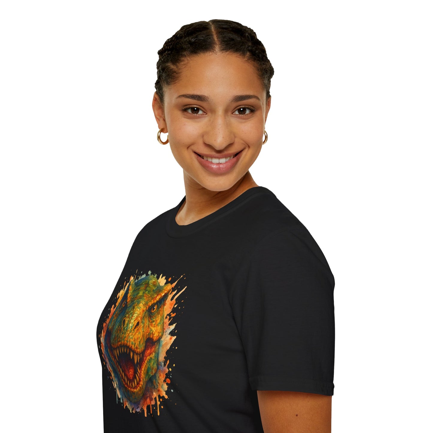 Watercolor T-Rex T-Shirt | Psychedelic Dinosaur Tee | Prehistoric Rainbow Dino Gift | Unisex Cotton Graphic Shirt Jurassic Tee