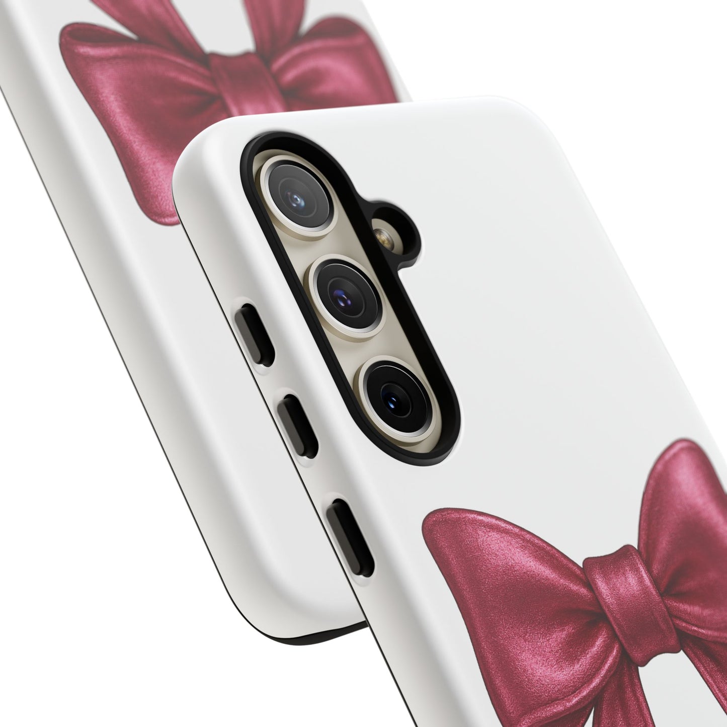 Pink Bow Samsung Case – Cute Girly Phone Cover – Glossy Ribbon Case for Samsung Galaxy – Aesthetic Phone Accessory – Gift for Her