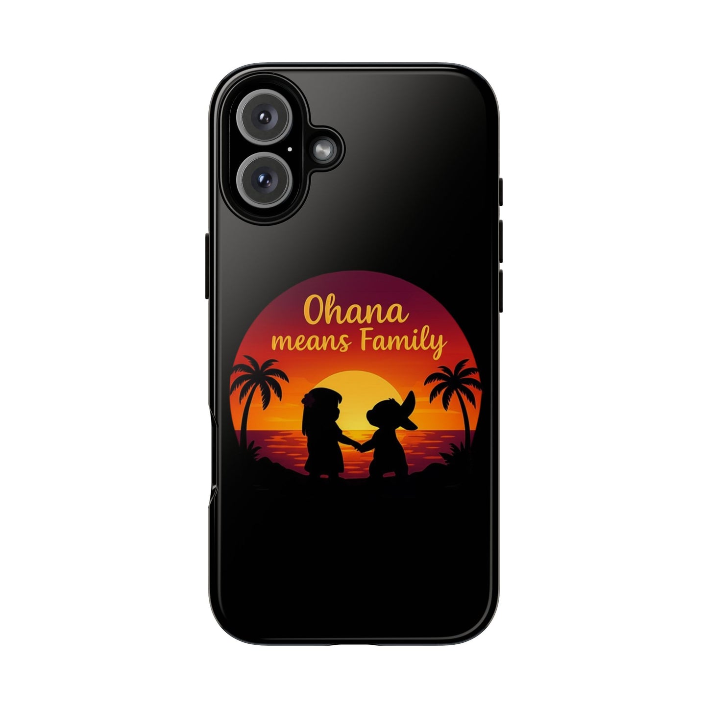 Ohana Means Family iPhone Case ā Lilo and Stitch-Inspired Cover ā Cute Tropical Gift ā Protective iPhone Case