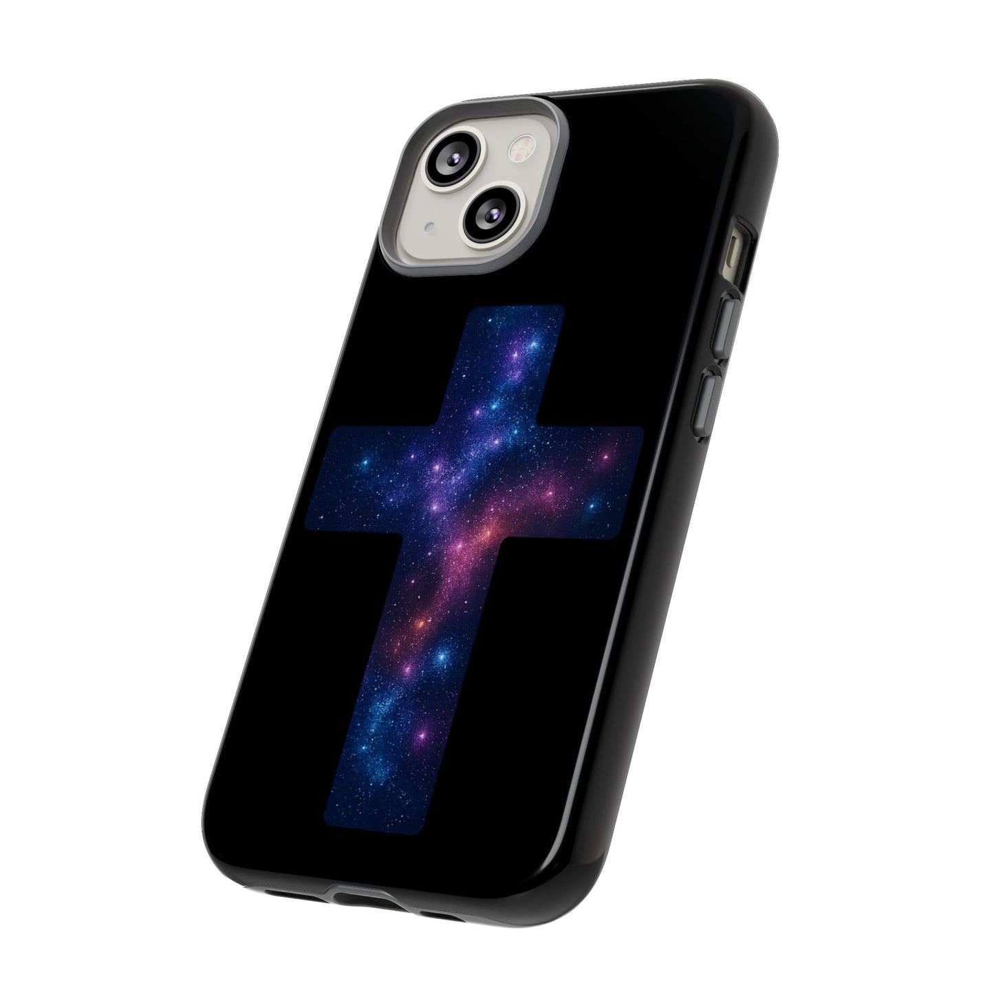 iPhone Case - Galactic Cross design Christian Phone Case Spiritual iPhone Accessory Religious Case Gift for Believers