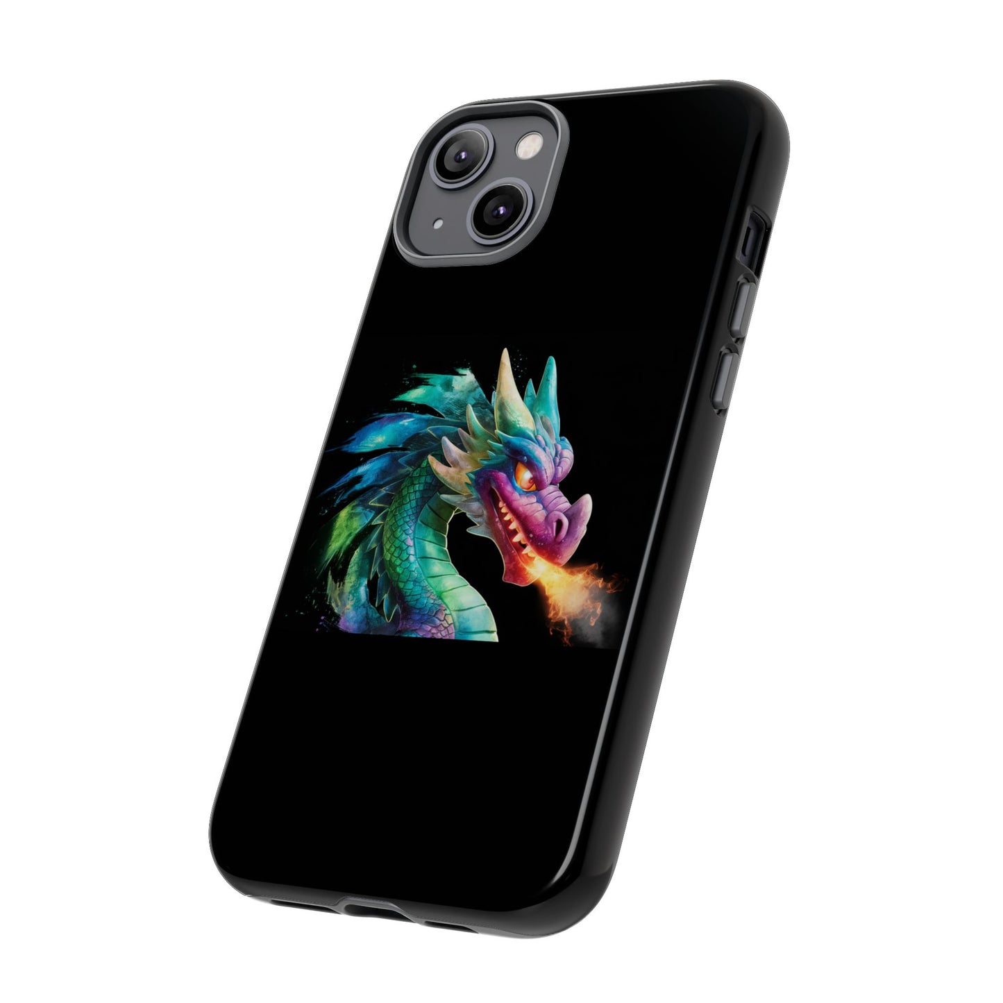 Dragon iPhone Case - Fantasy Fire-Breathing Art Protective Cover - Bookish Dark Academia Aesthetic Gift for Teens and Adults
