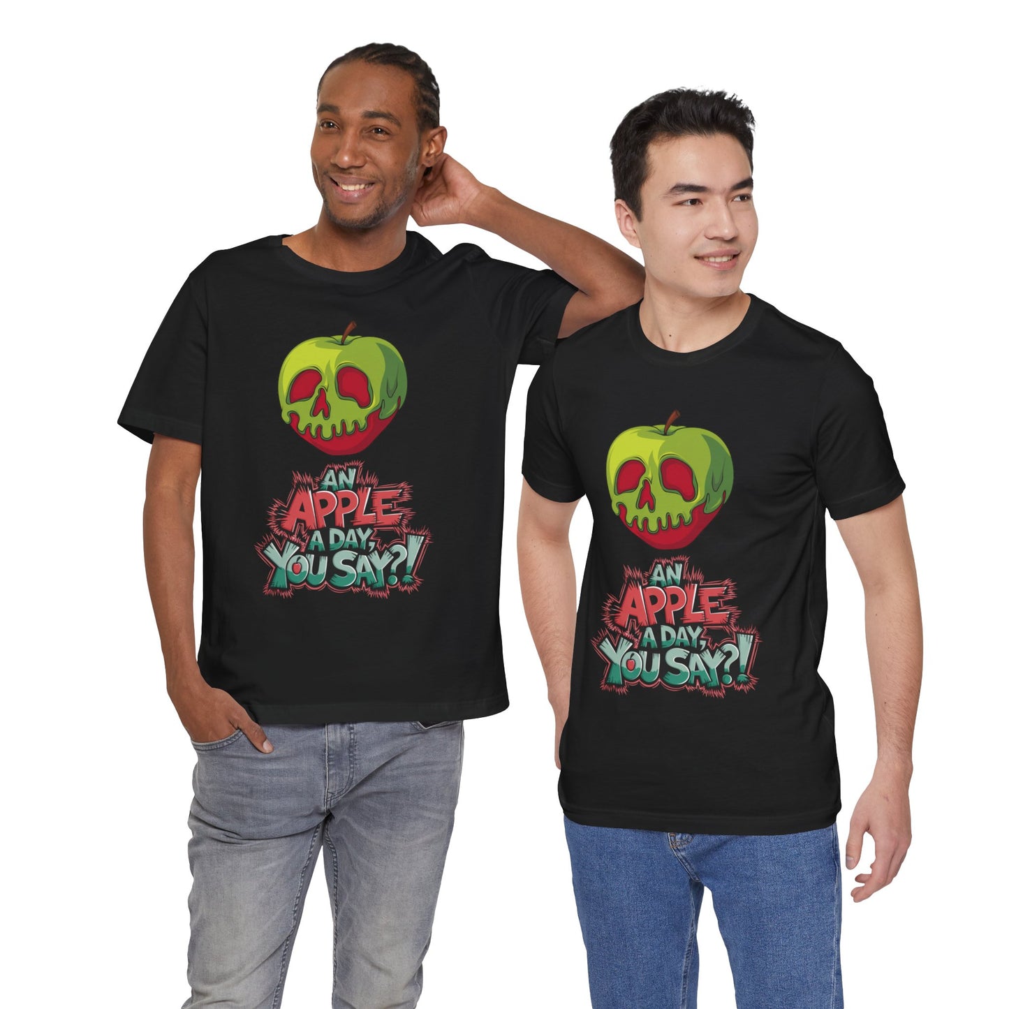 Funny Apple Skull Shirt – An Apple A Day You Say? – Grunge Fruit Tee – Y2K Nostalgia T‑Shirt – Gift for Fruit Lovers