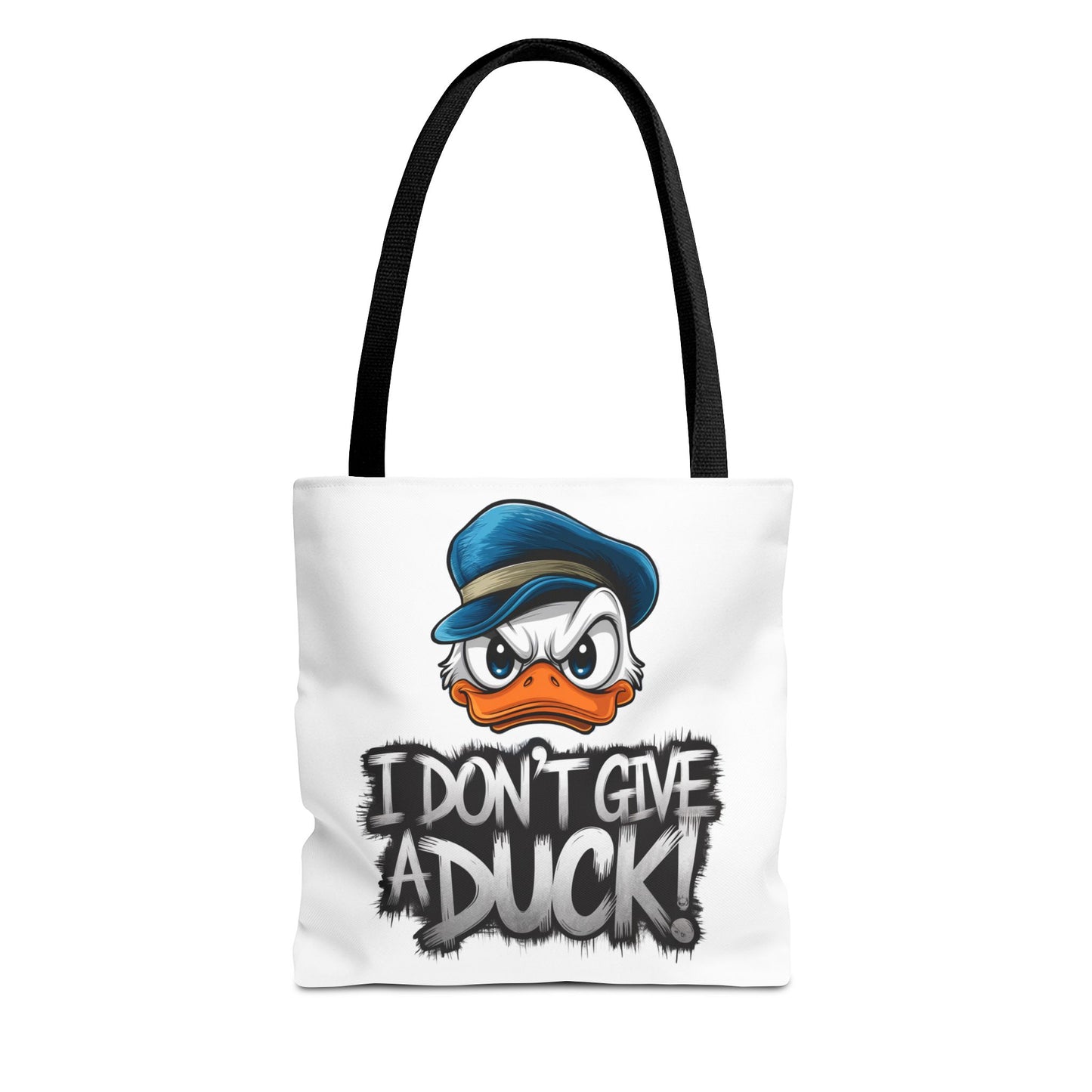 Funny Grumpy Duck Tote Bag | I Don’t Give A Duck Canvas Tote | Eco Reusable Cotton Gift Tote | Cute Animal Humor Market Bag