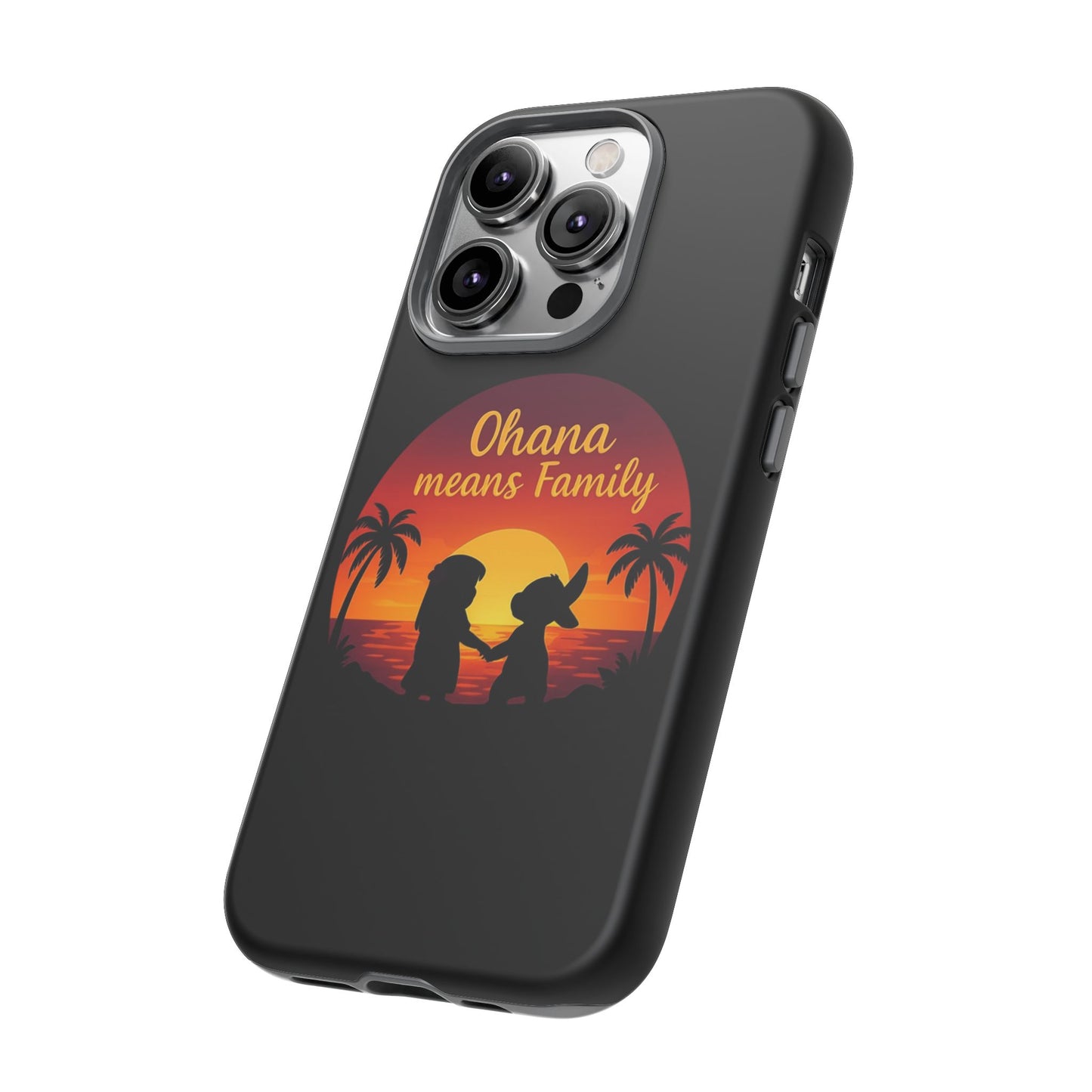 Ohana Means Family iPhone Case ā Lilo and Stitch-Inspired Cover ā Cute Tropical Gift ā Protective iPhone Case