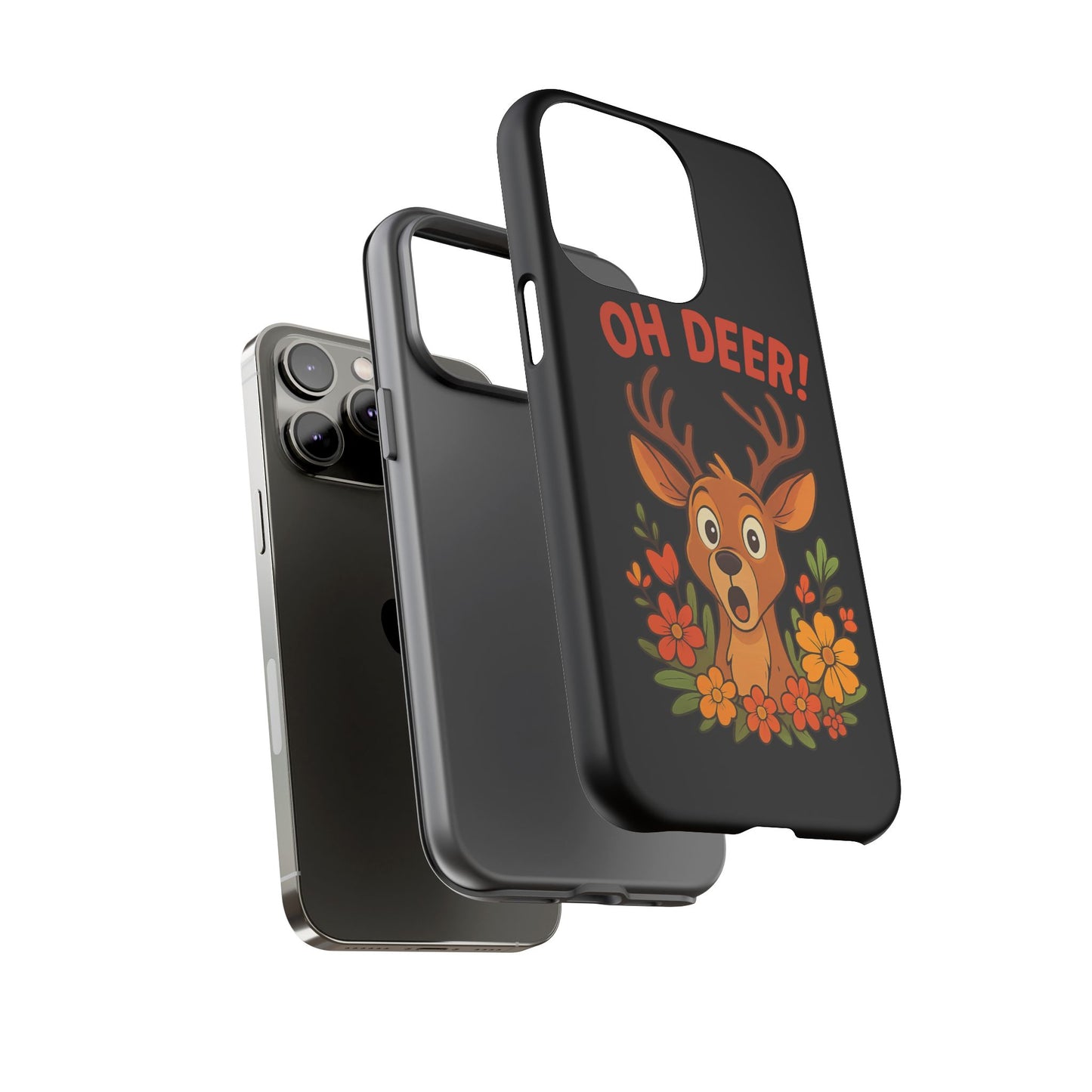 iPhone Case - Startled Deer 'Oh Deer' Nature Lover Phone Case Funny iPhone Accessory