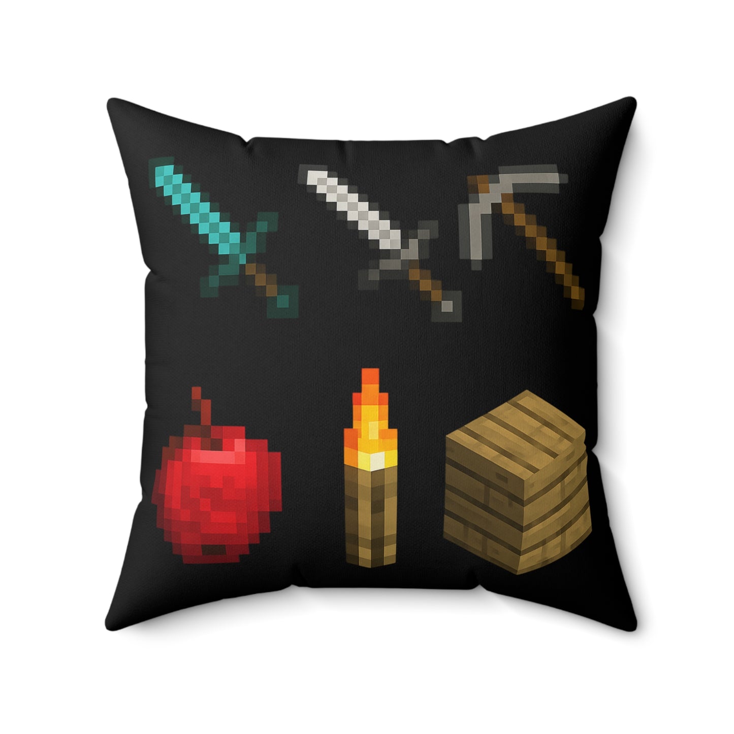 Minecraft Inspired Square Pillow Cozy Gaming Decor Gaming Pillow Modern Decor Geeky Pillow
