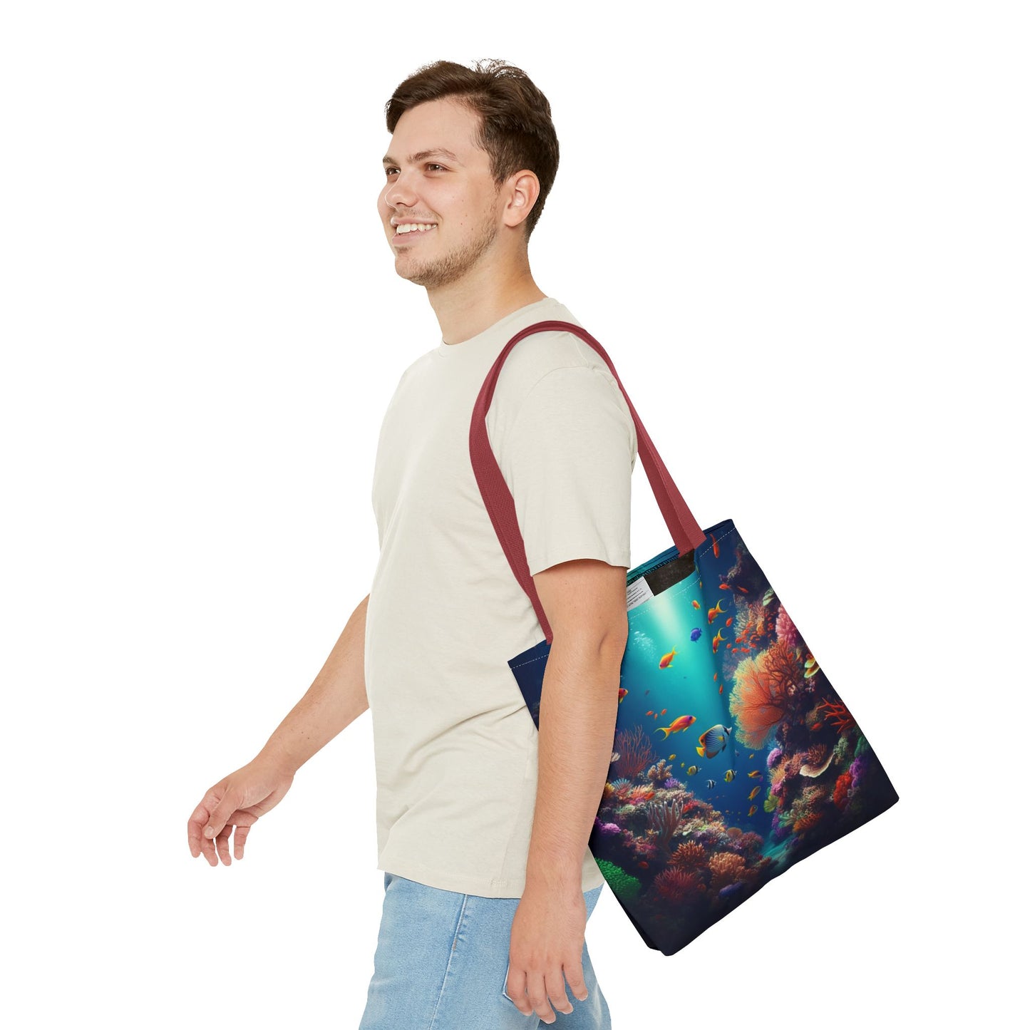 Coral Reef Illustrated Tote Bag