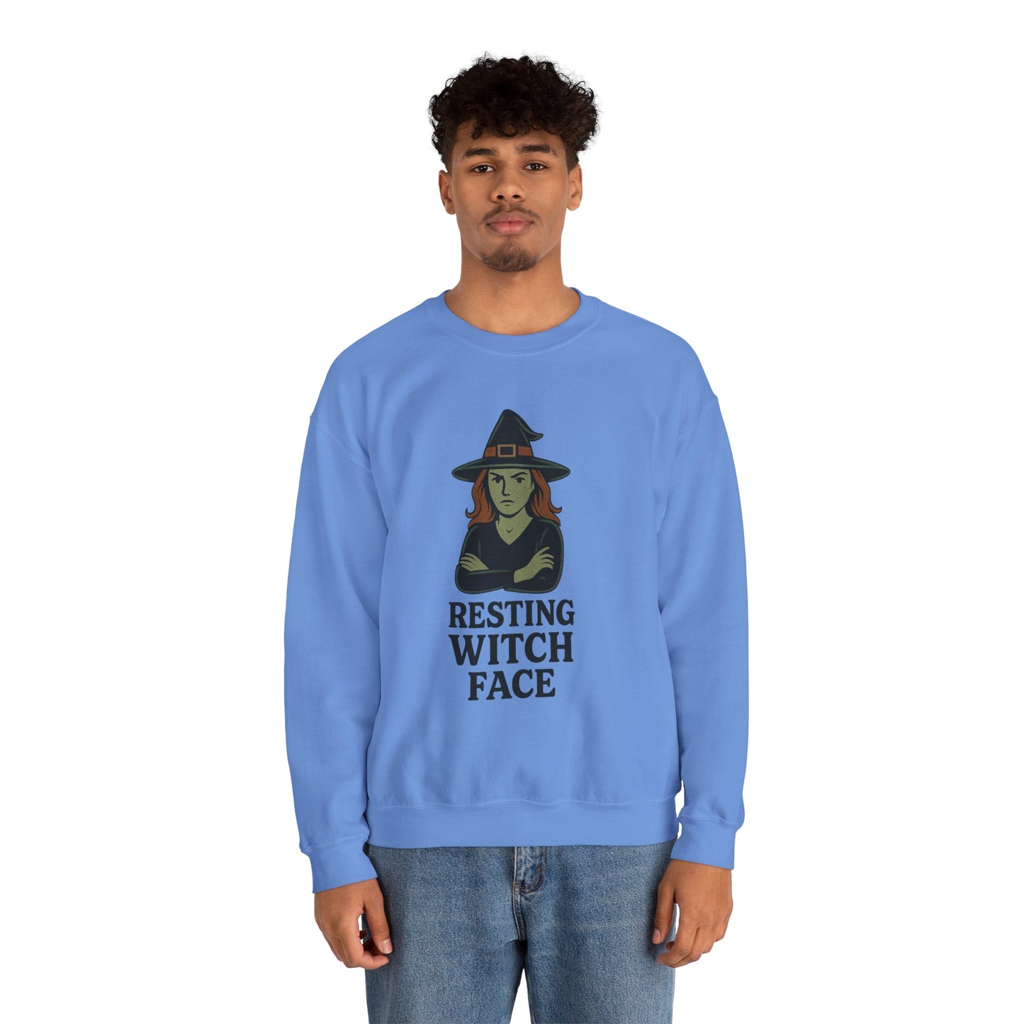 Resting Witch Face Sweatshirt, Funny Halloween Witch Crewneck, Spooky Season Sweatshirt, Fall Humor Graphic Pullover, Witchy Gift