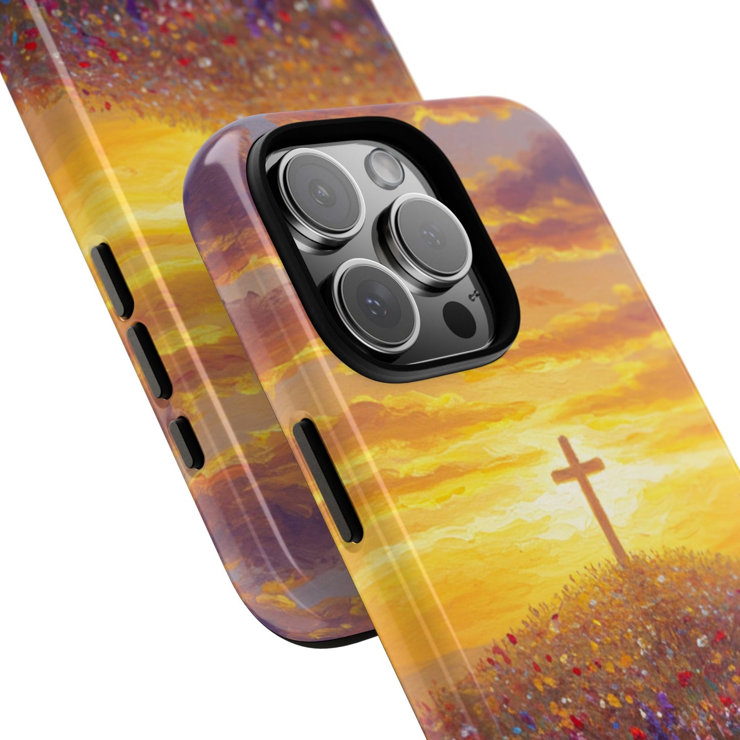 iPhone Case: Monet Style Cross Phone Case Christian Case Inspirational iPhone Case Spiritual Phone Case